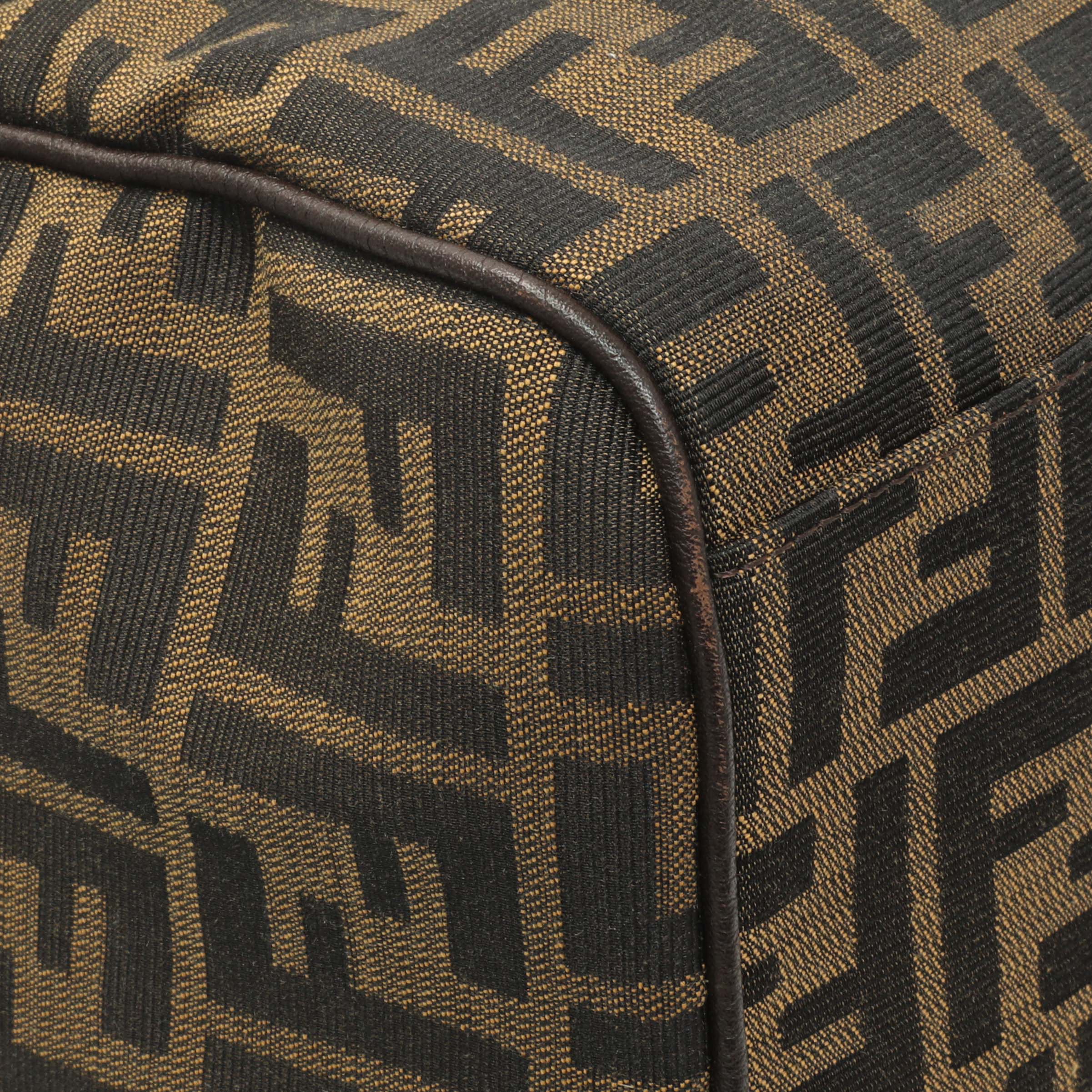 Fendi Zucca Selleria Large Boston Bag - Image 4