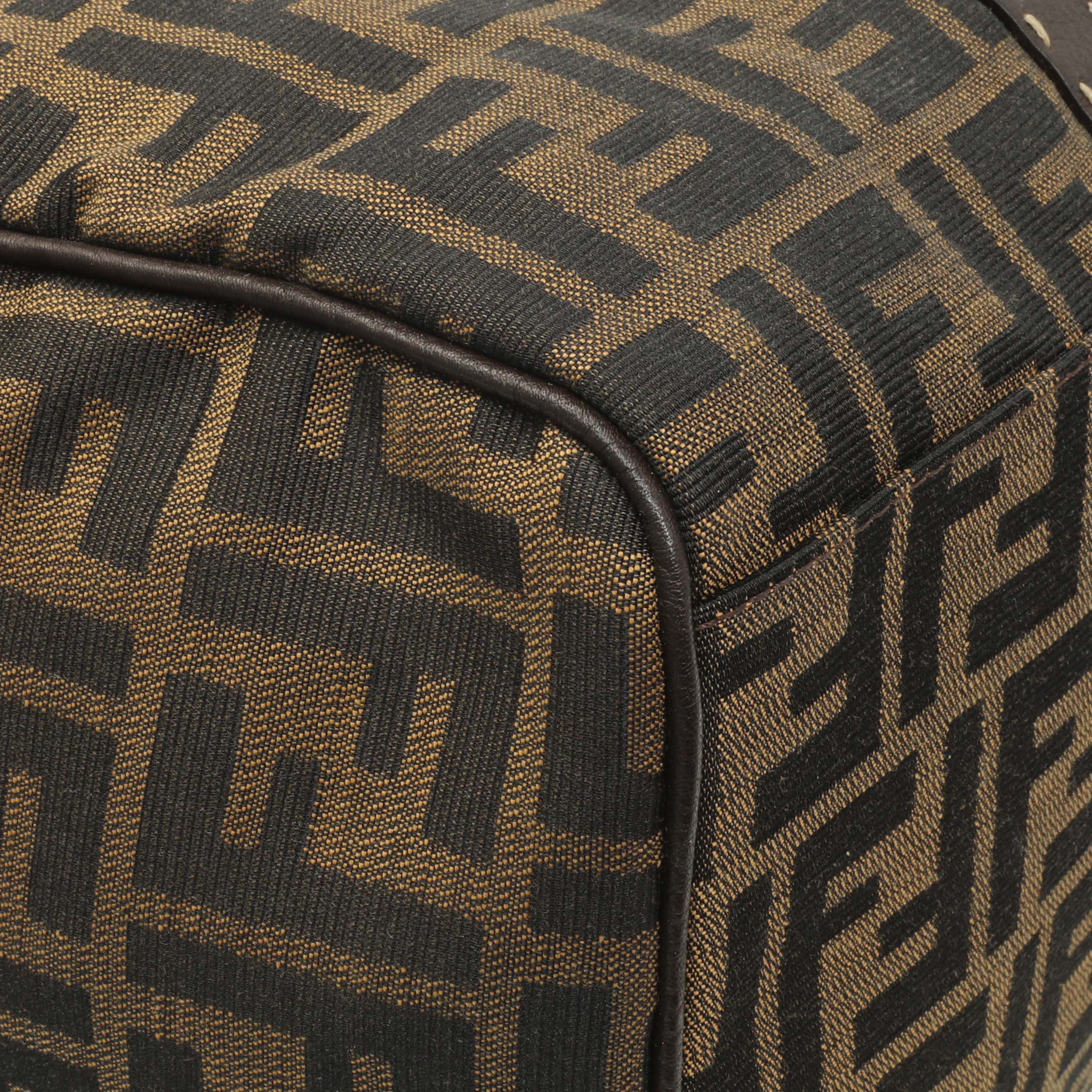 Fendi Zucca Selleria Large Boston Bag - Image 6