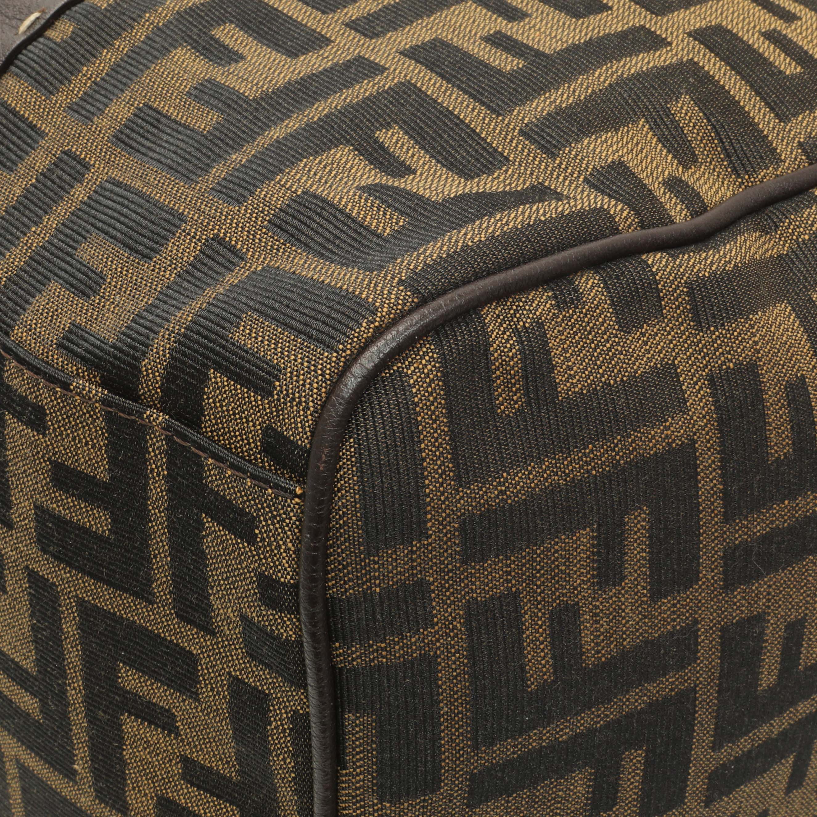 Fendi Zucca Selleria Large Boston Bag - Image 7
