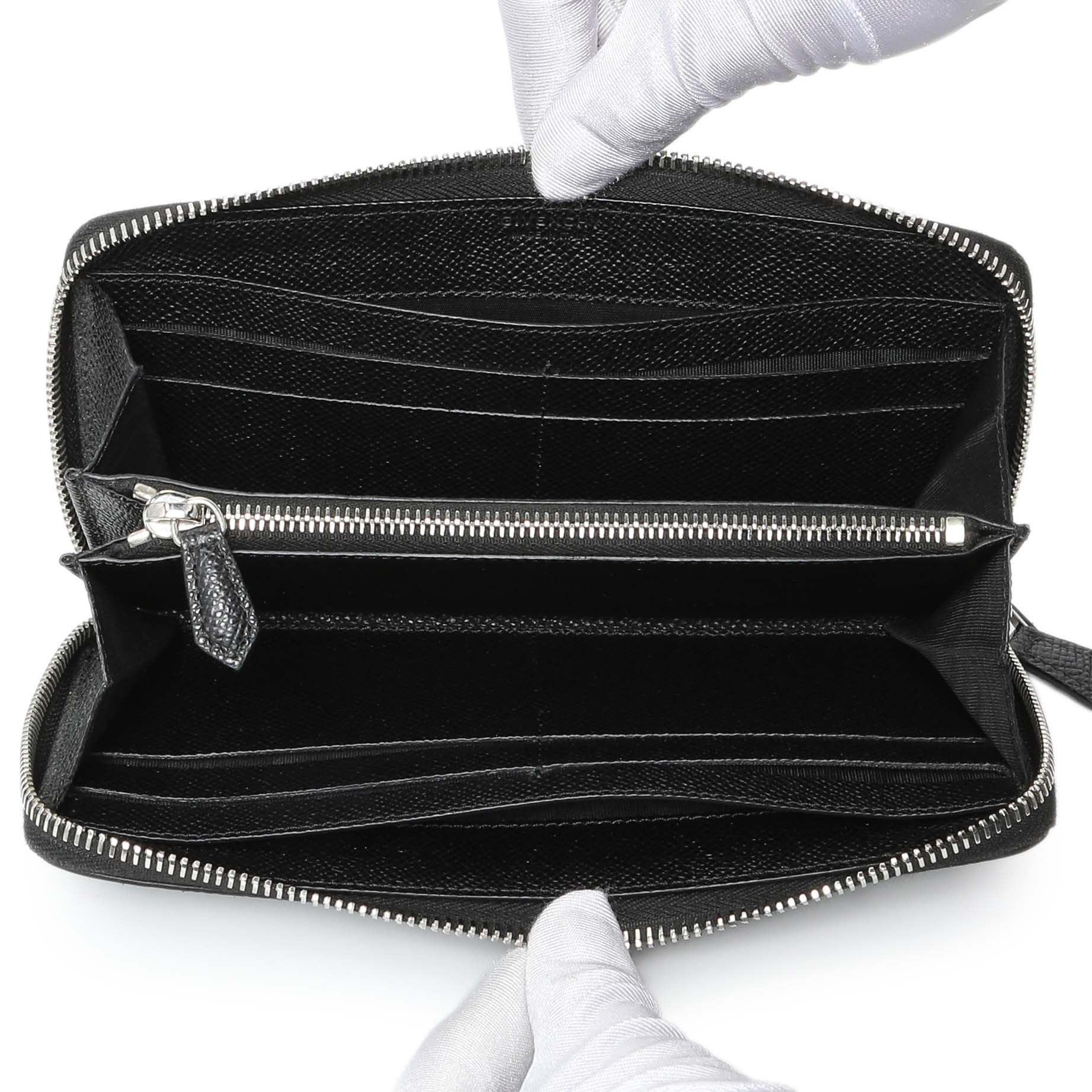 Givenchy Black Calfskin Zip Around Wallet - Image 6