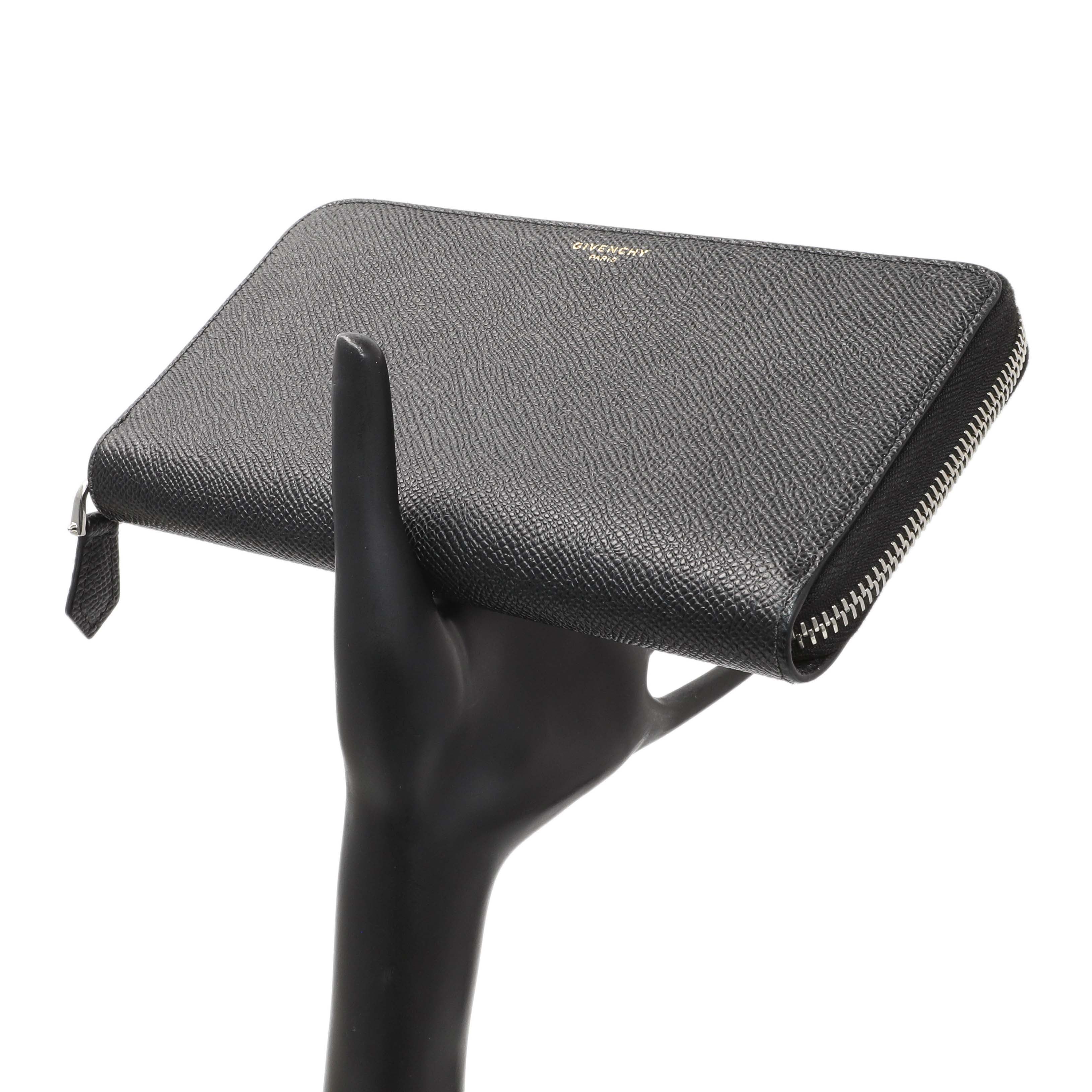 Givenchy Black Calfskin Zip Around Wallet - Image 8