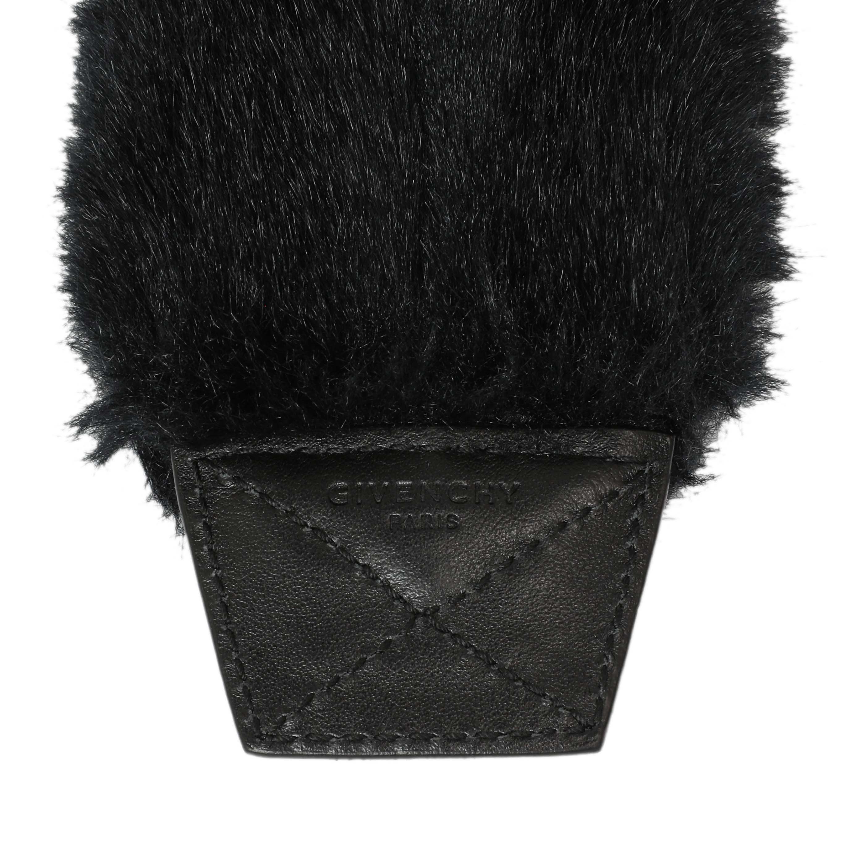 Givenchy Black Faux Fur Logo Strap Cover - Image 3