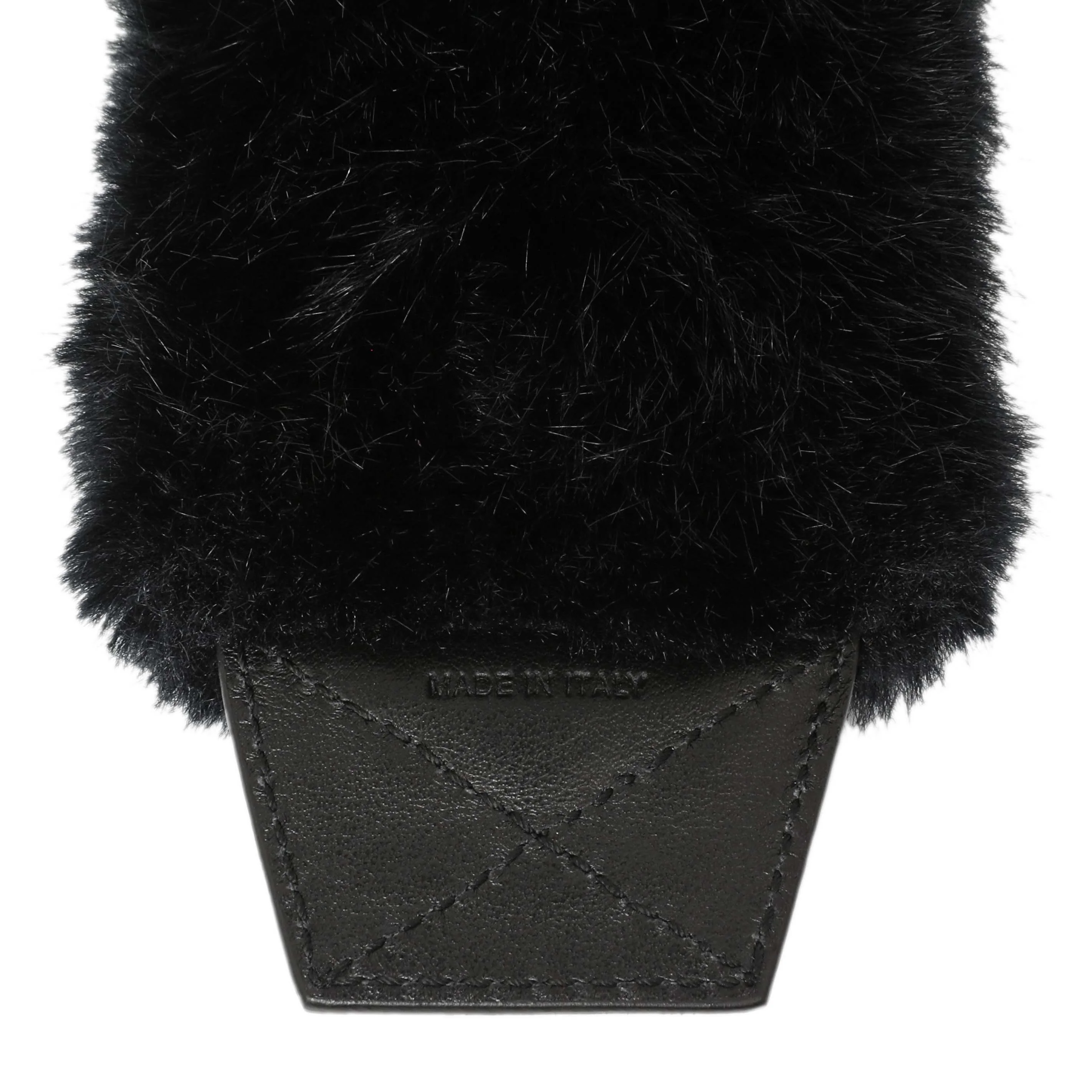 Givenchy Black Faux Fur Logo Strap Cover - Image 4