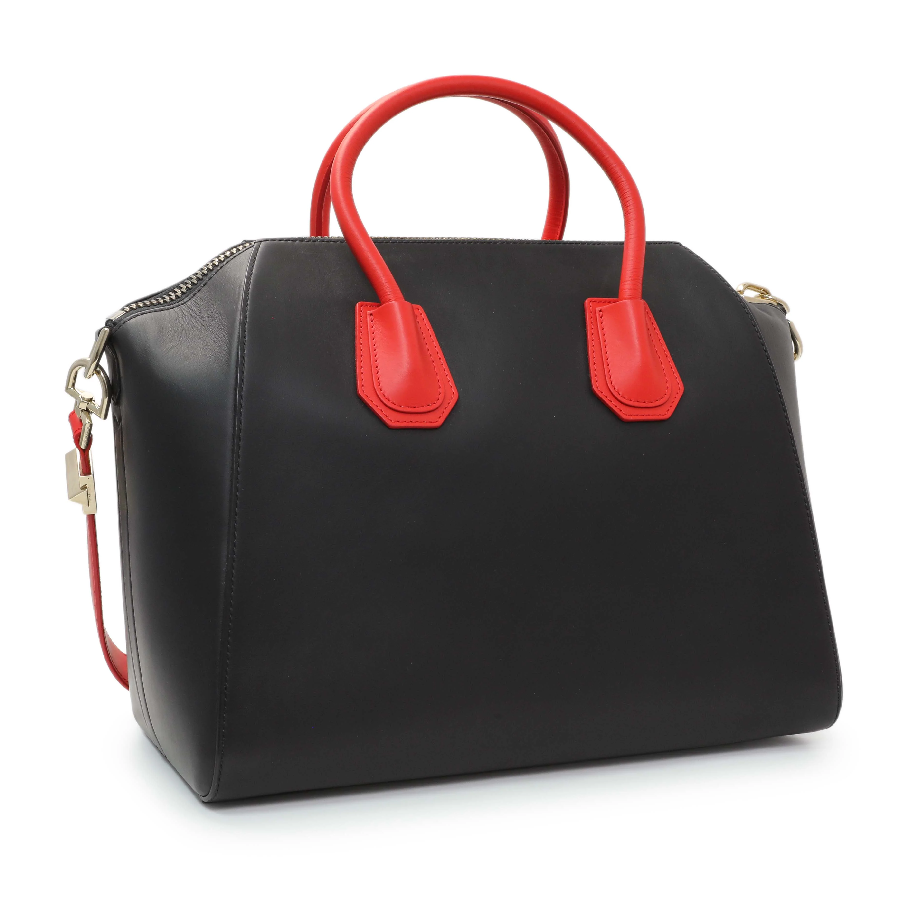 Givenchy Black Red Calfskin Medium Antigona Tote - Image 2