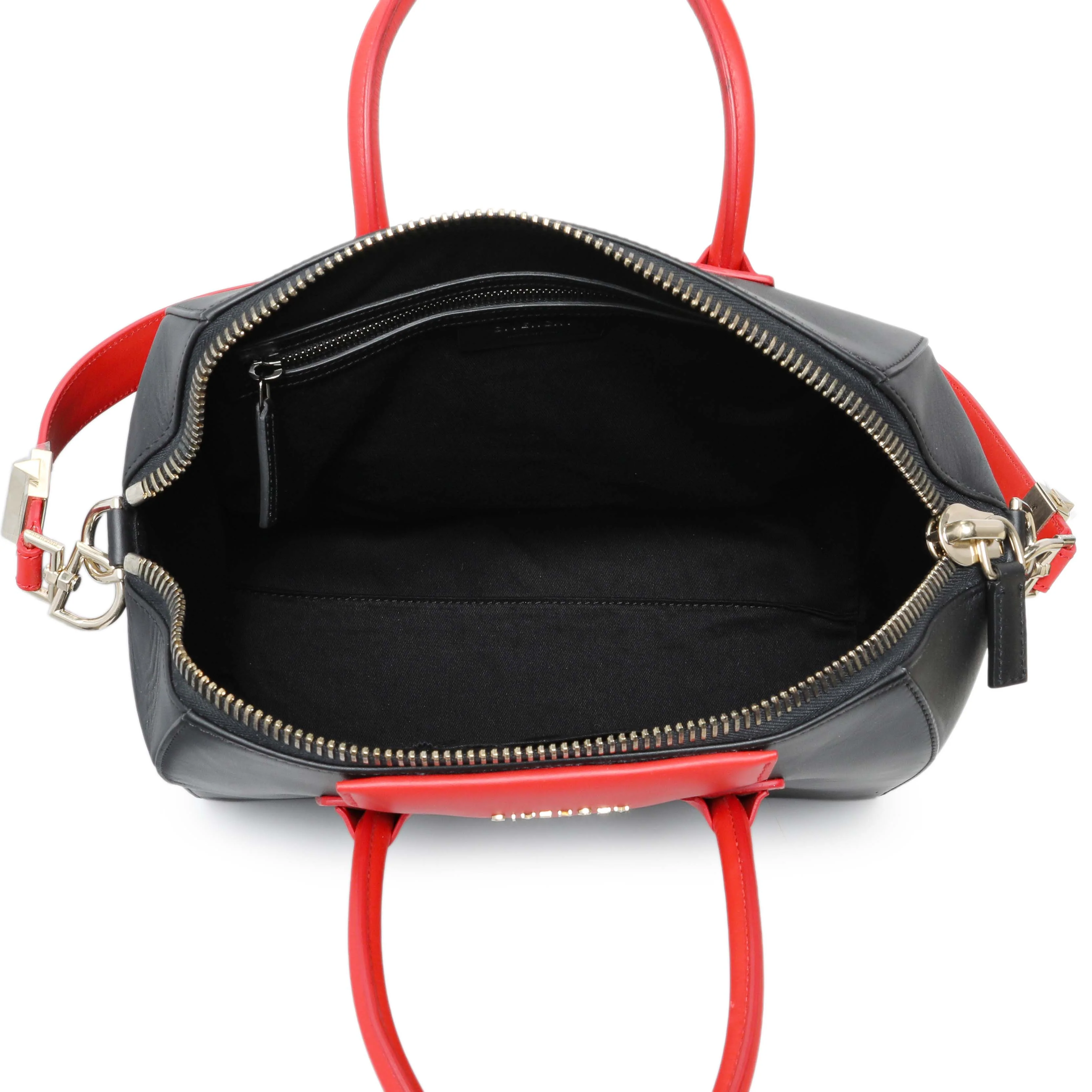 Givenchy Black Red Calfskin Medium Antigona Tote - Image 8