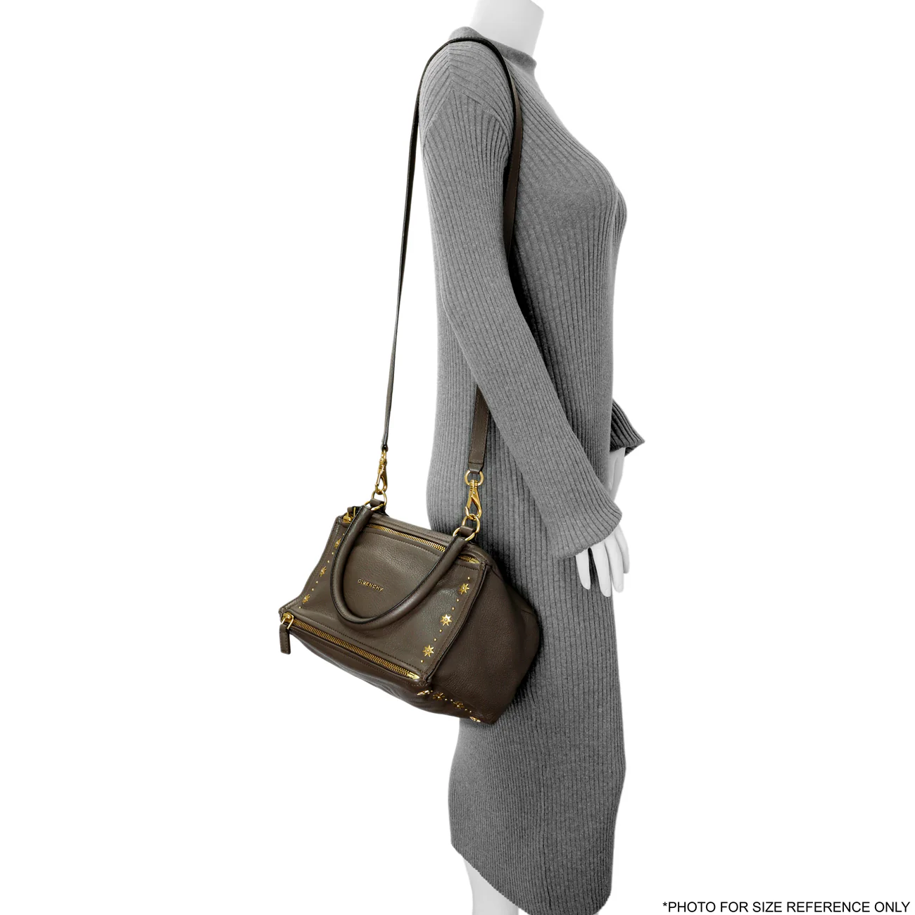 Givenchy Brown Sugar Goatskin Studded Midnight Stars Small Pandora - Image 9
