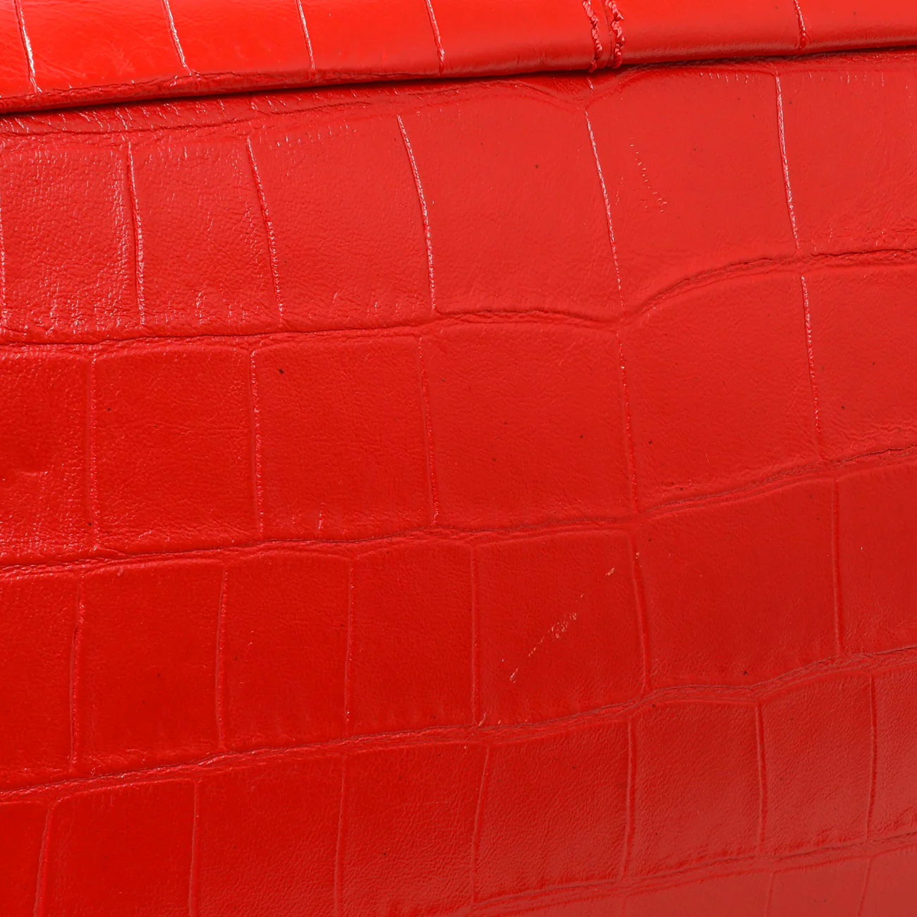 Givenchy Red Crocodile Embossed Calfskin North South Nightingale - Image 8