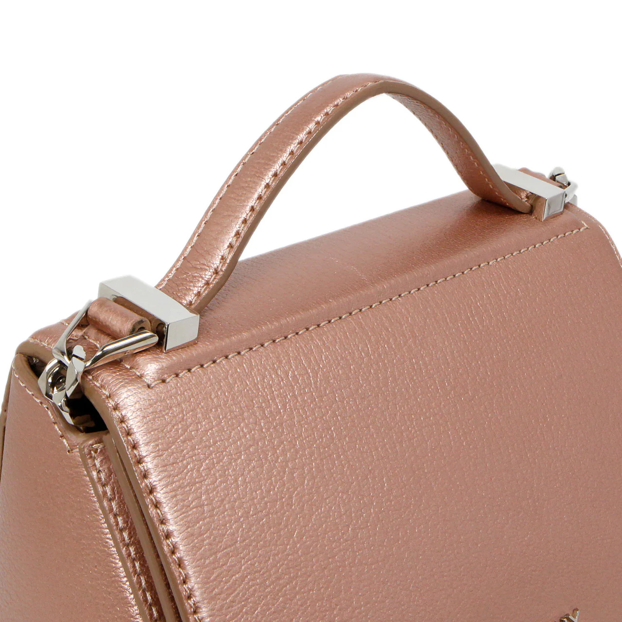 Givenchy Rose Gold Calfskin Mini Pandora Box Chain Crossbody - Image 10