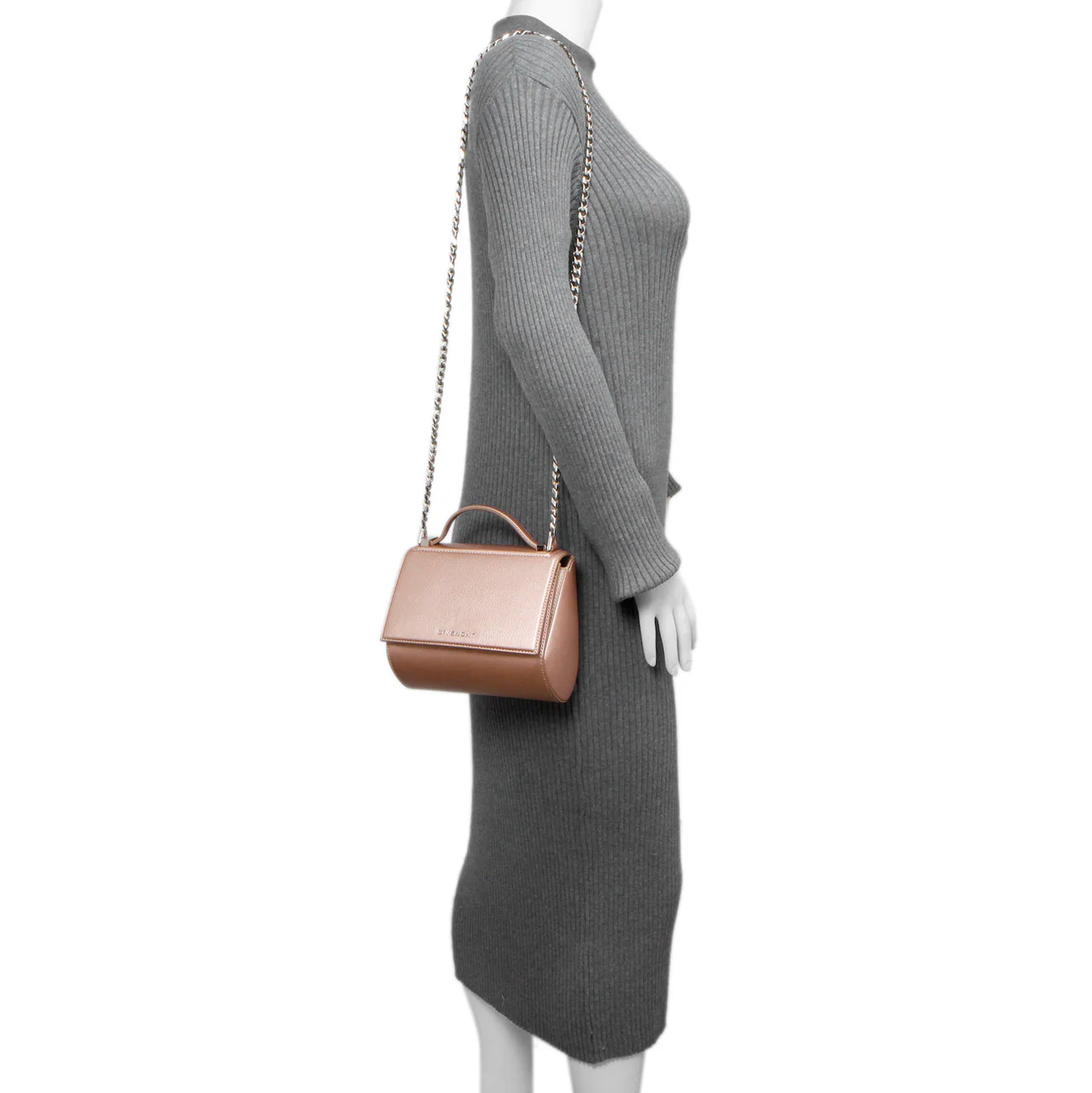Givenchy Rose Gold Calfskin Mini Pandora Box Chain Crossbody - Image 18