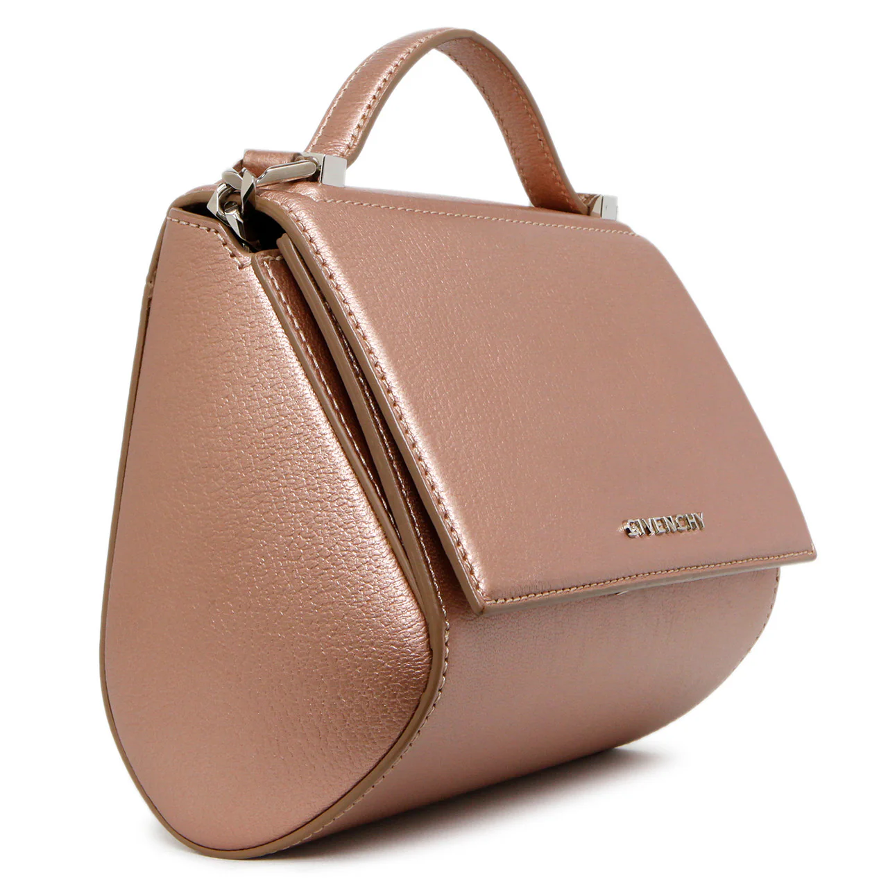 Givenchy Rose Gold Calfskin Mini Pandora Box Chain Crossbody - Image 4