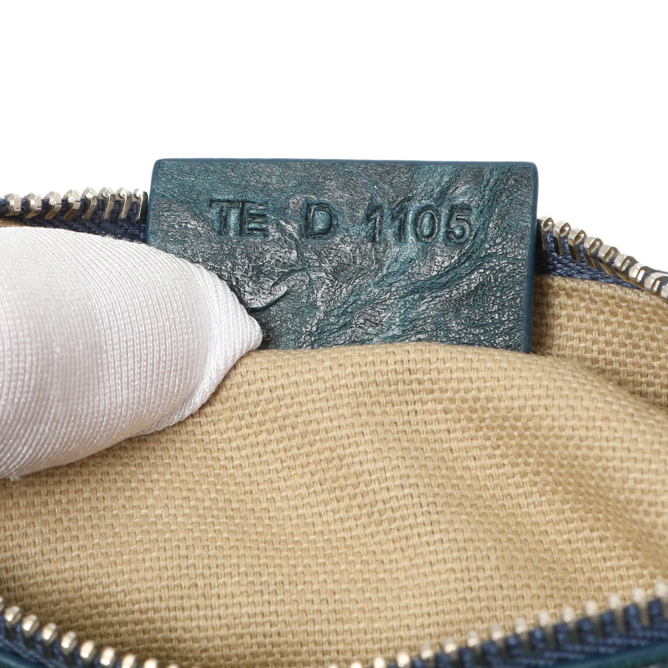 Givenchy Teal Tumbled Sheepskin Pandora Wristlet Clutch - Image 5