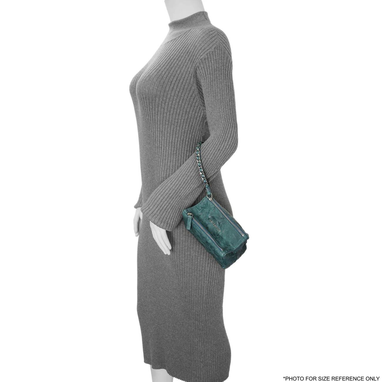 Givenchy Teal Tumbled Sheepskin Pandora Wristlet Clutch - Image 7