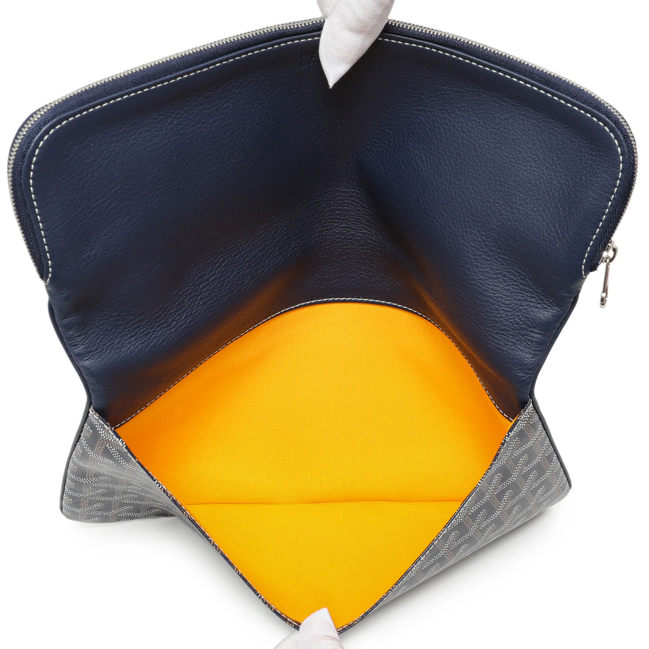 Goyard Blue Goyardine Sainte Marie Soft Clutch - Image 4