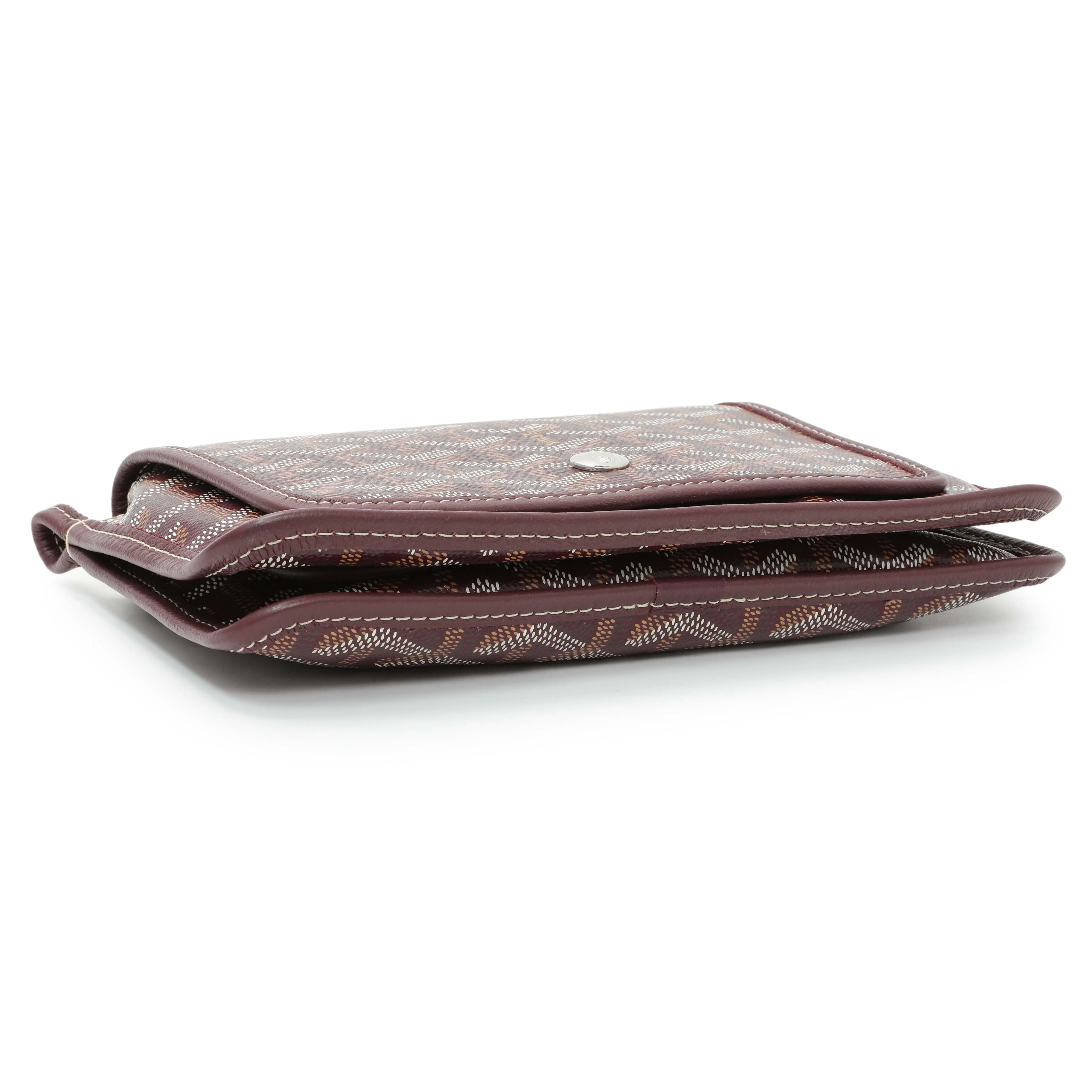 Goyard Burgundy Goyardine Plumet Wallet Clutch - Image 3