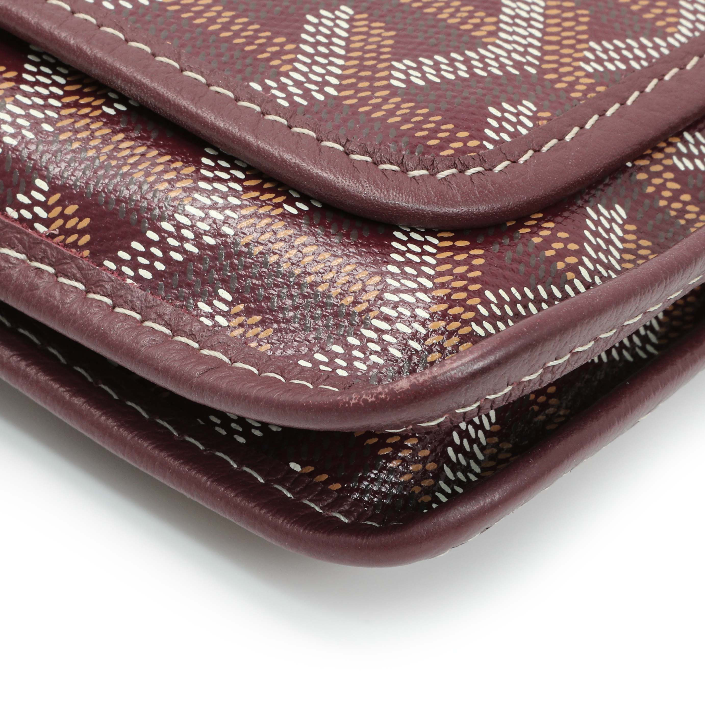 Goyard Burgundy Goyardine Plumet Wallet Clutch - Image 4