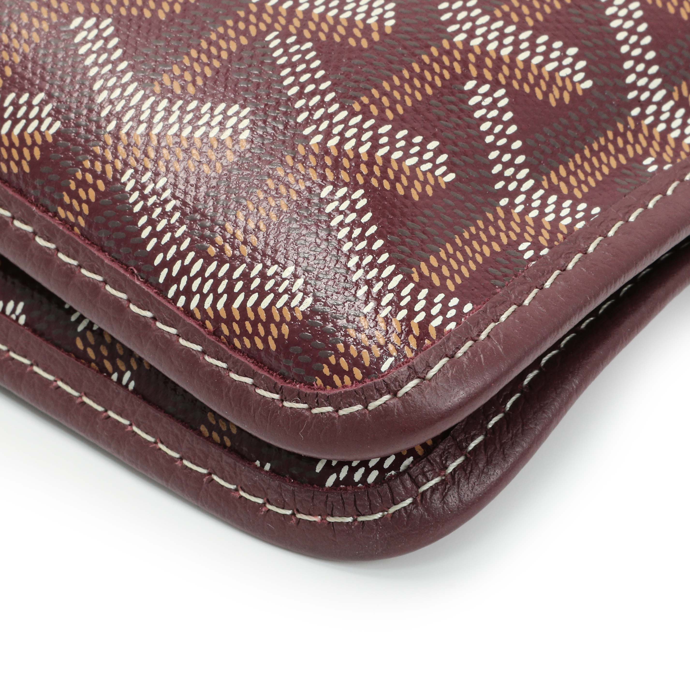 Goyard Burgundy Goyardine Plumet Wallet Clutch - Image 7
