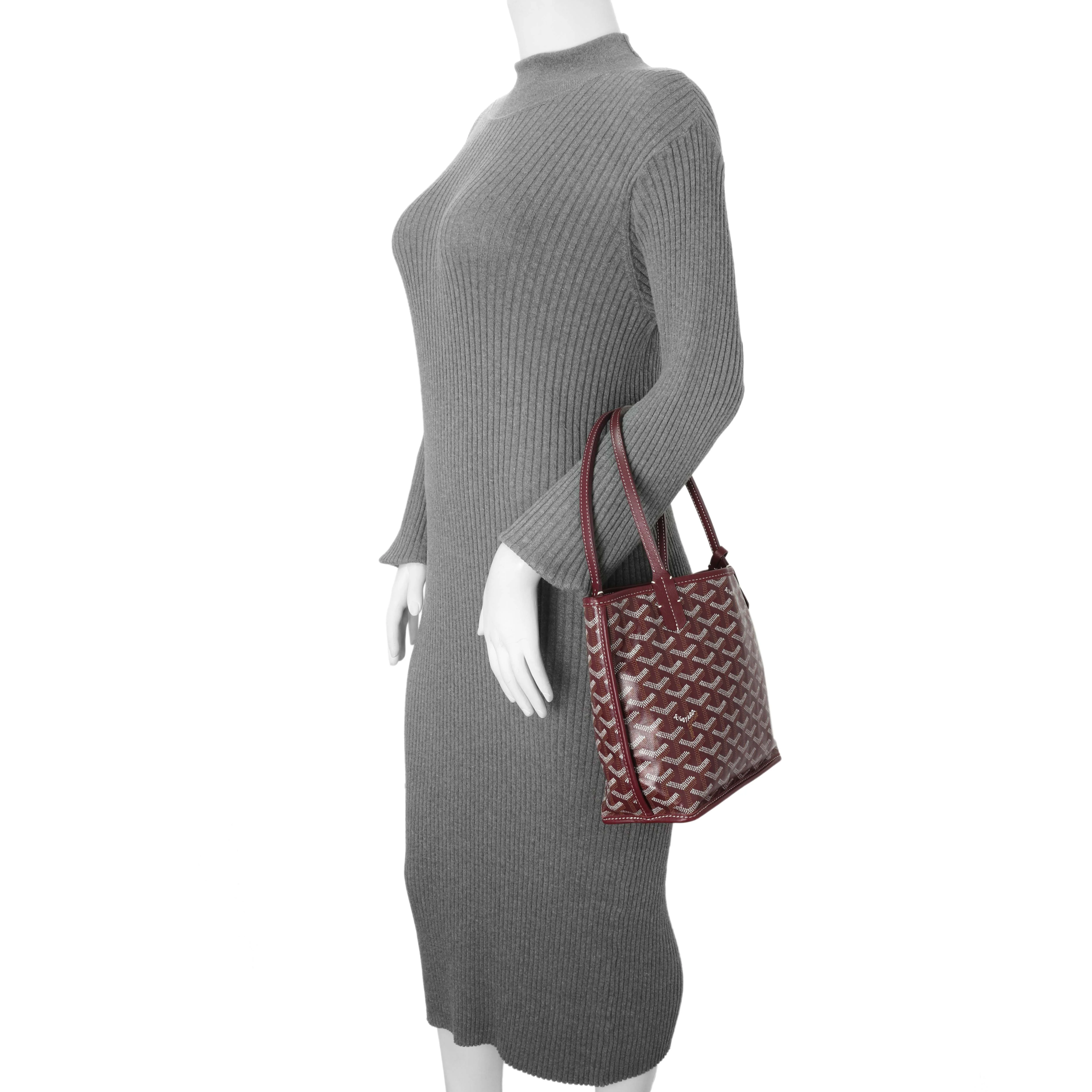 Goyard Burgundy Goyardine Reversible Mini Anjou - Image 11