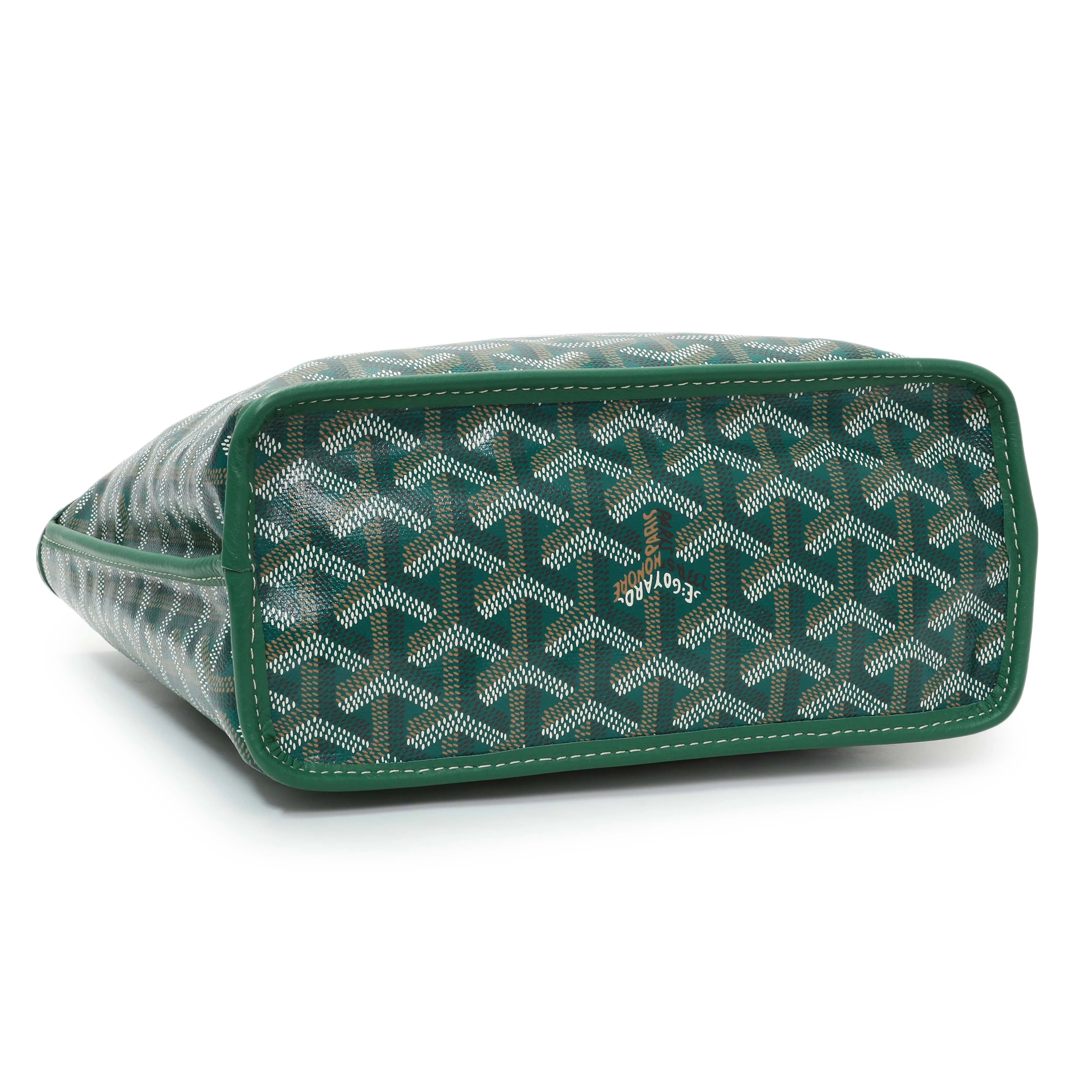 Goyard Green Goyardine Reversible Mini Anjou - Image 3