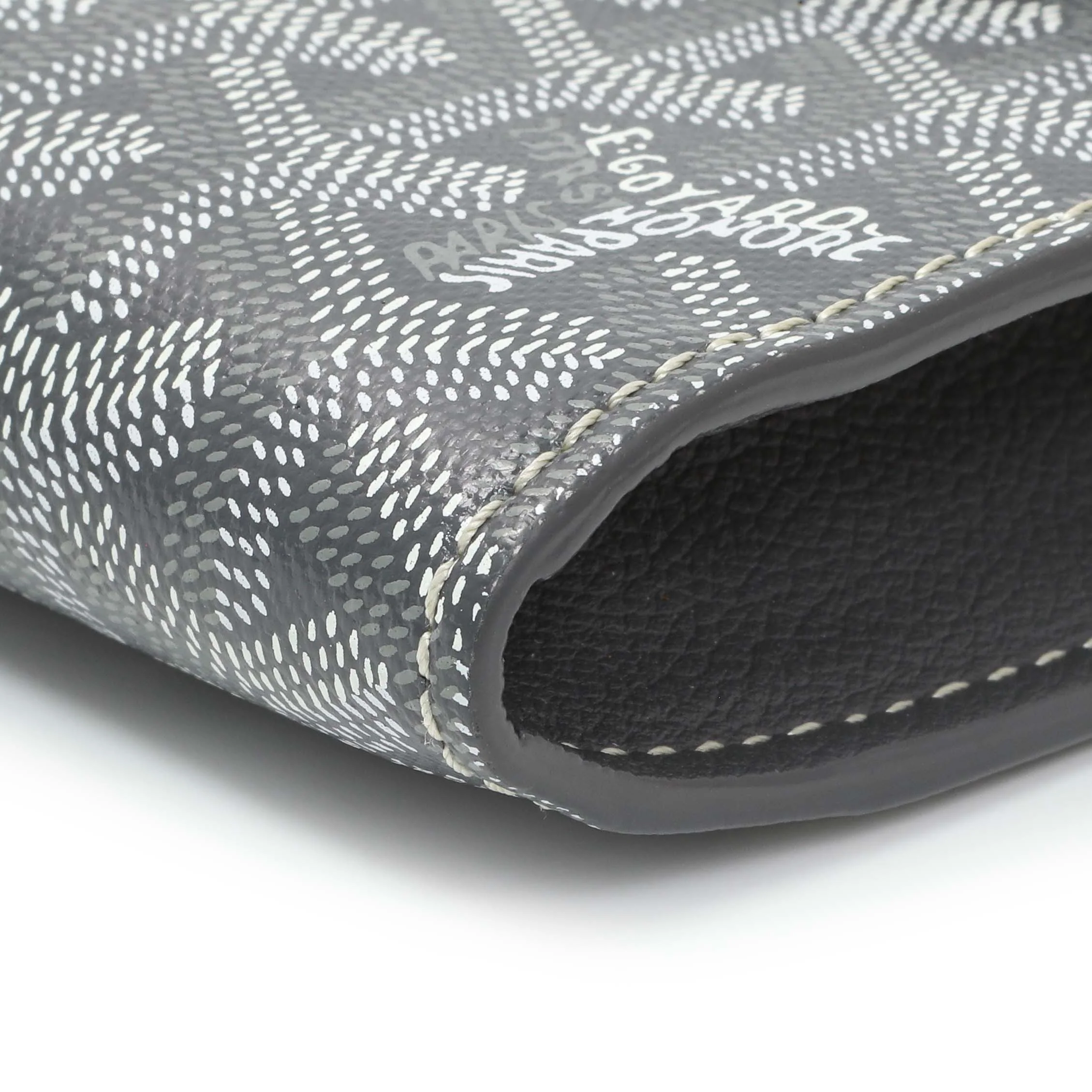 Goyard Grey Goyardine Calfskin Chypre Wallet Pouch - Image 5