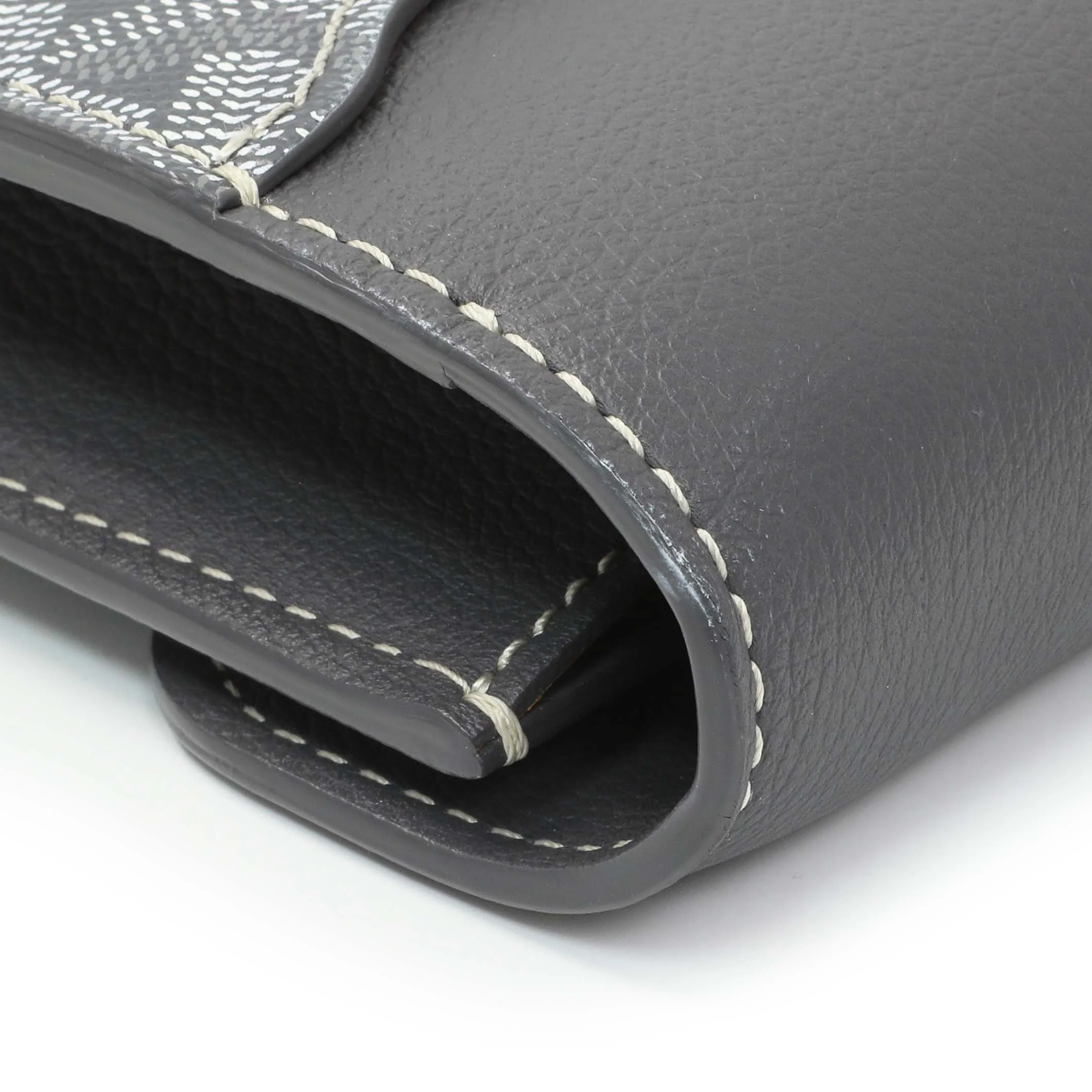 Goyard Grey Goyardine Calfskin Chypre Wallet Pouch - Image 6