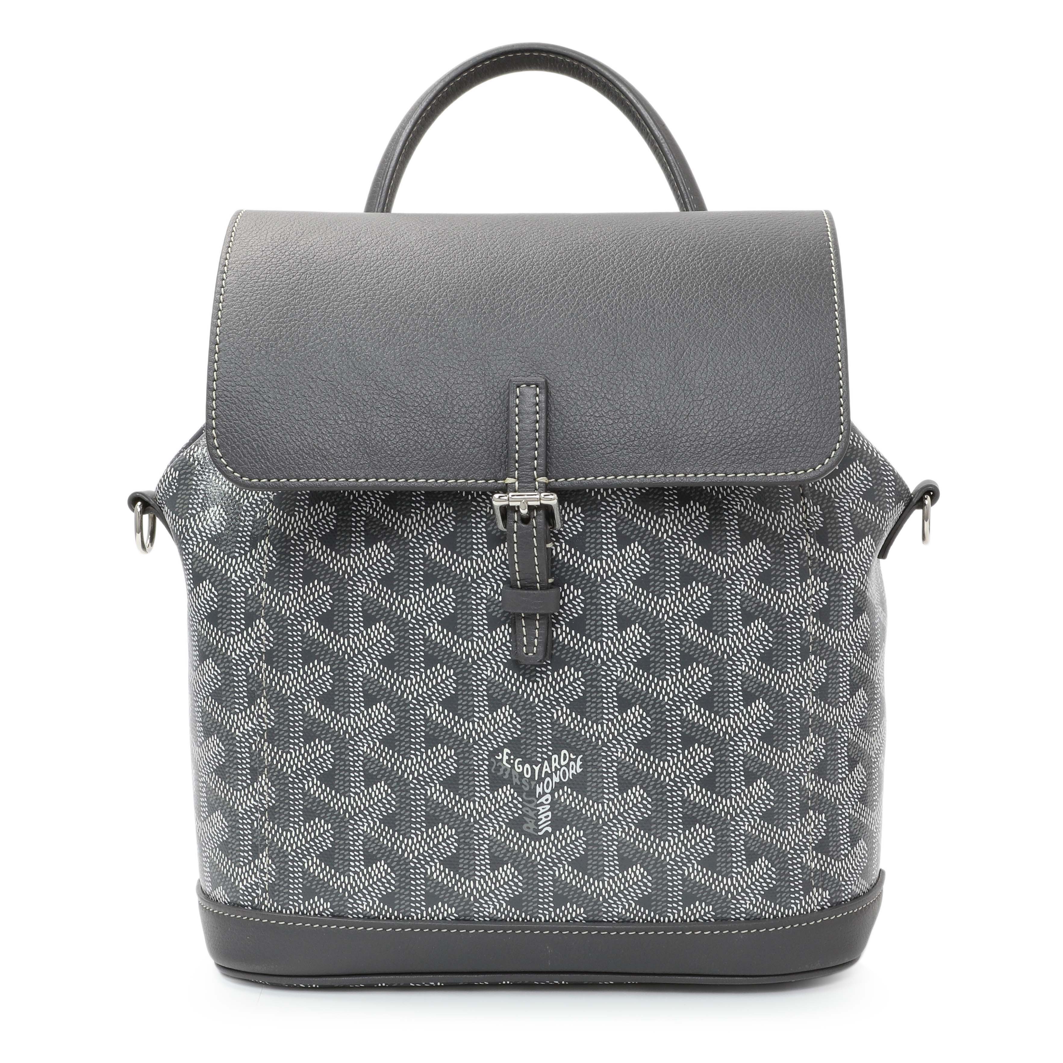 Goyard Grey Goyardine Calfskin Mini Alpin Backpack