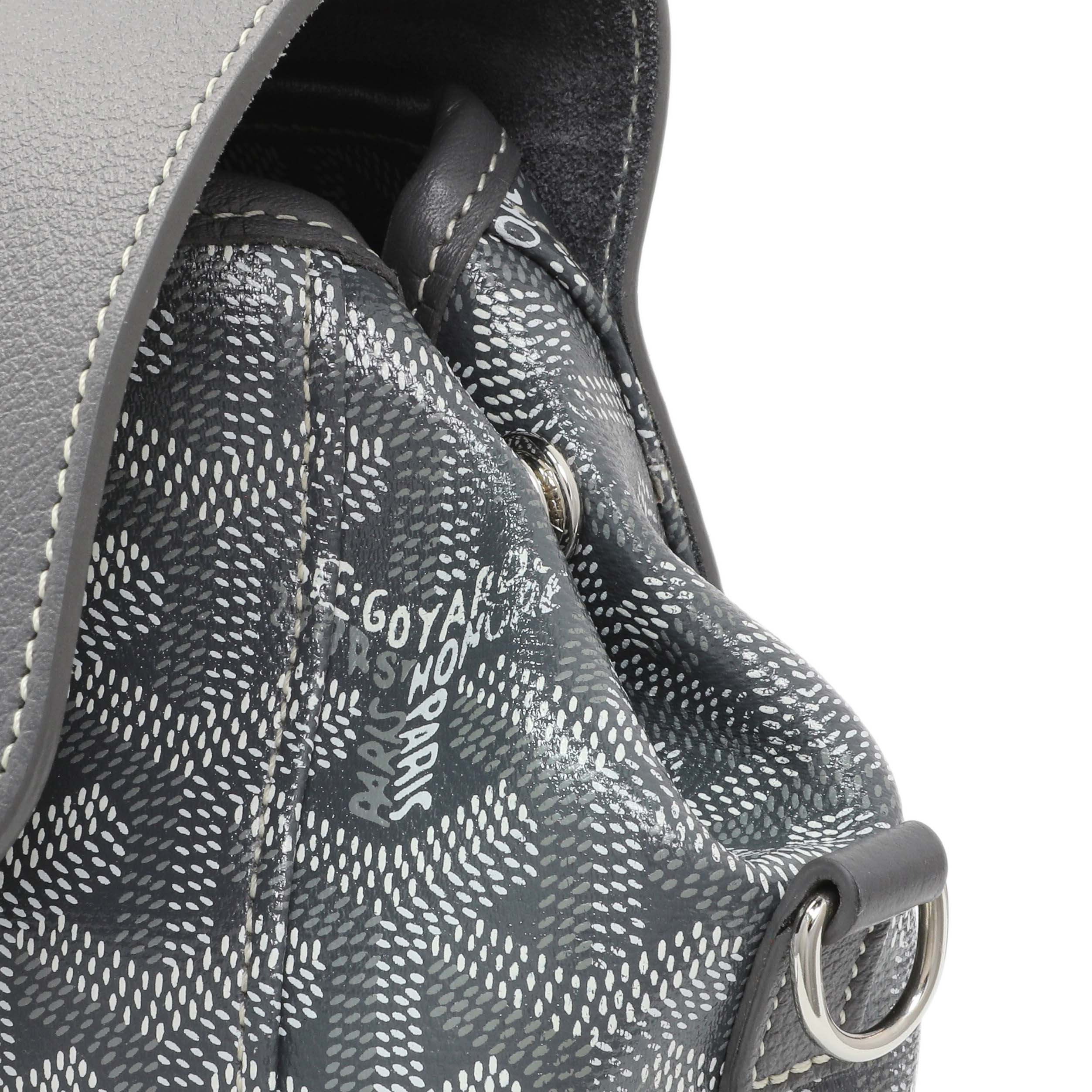 Goyard Grey Goyardine Calfskin Mini Alpin Backpack - Image 5