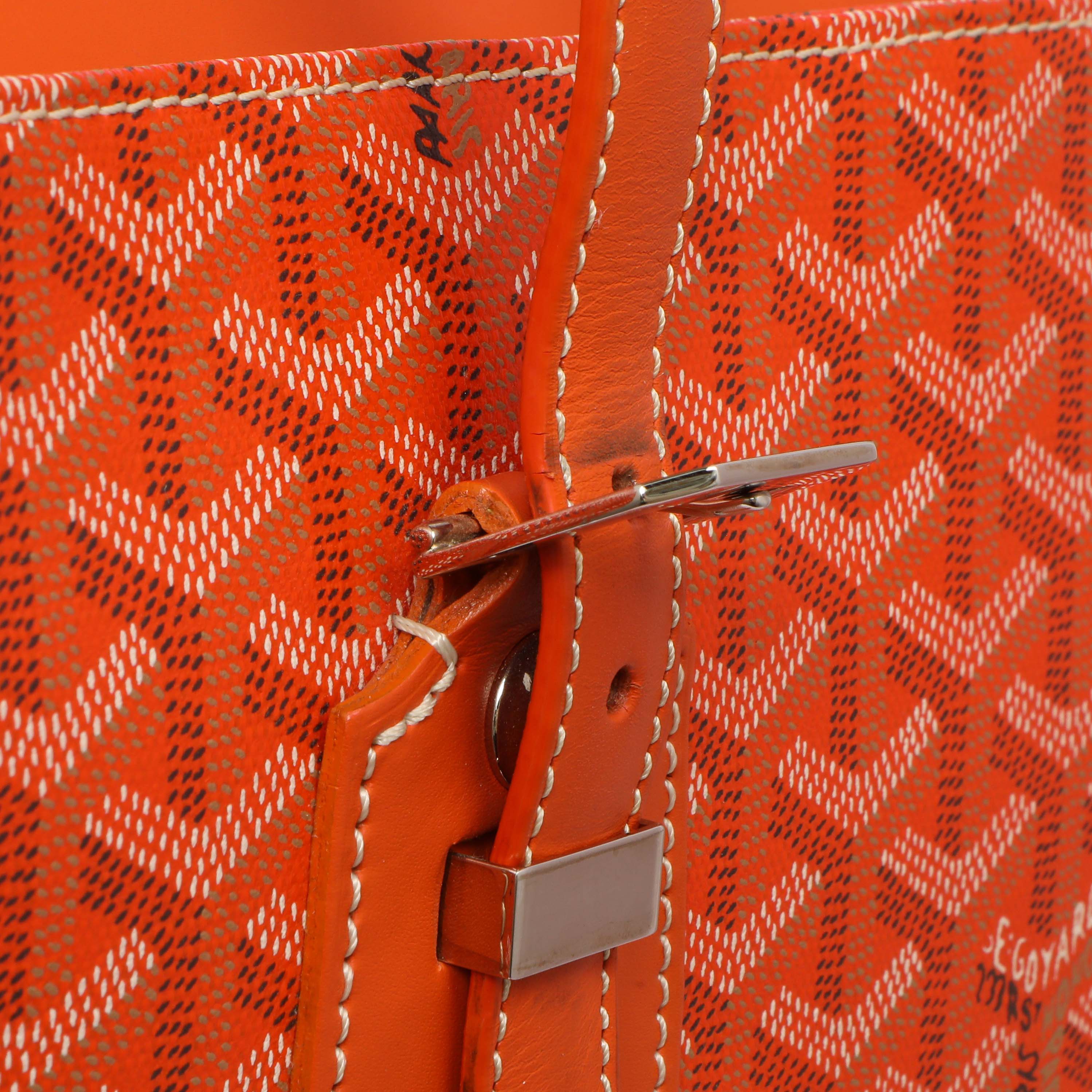 Goyard Orange Goyardine Sac Marie Galante GM - Image 12