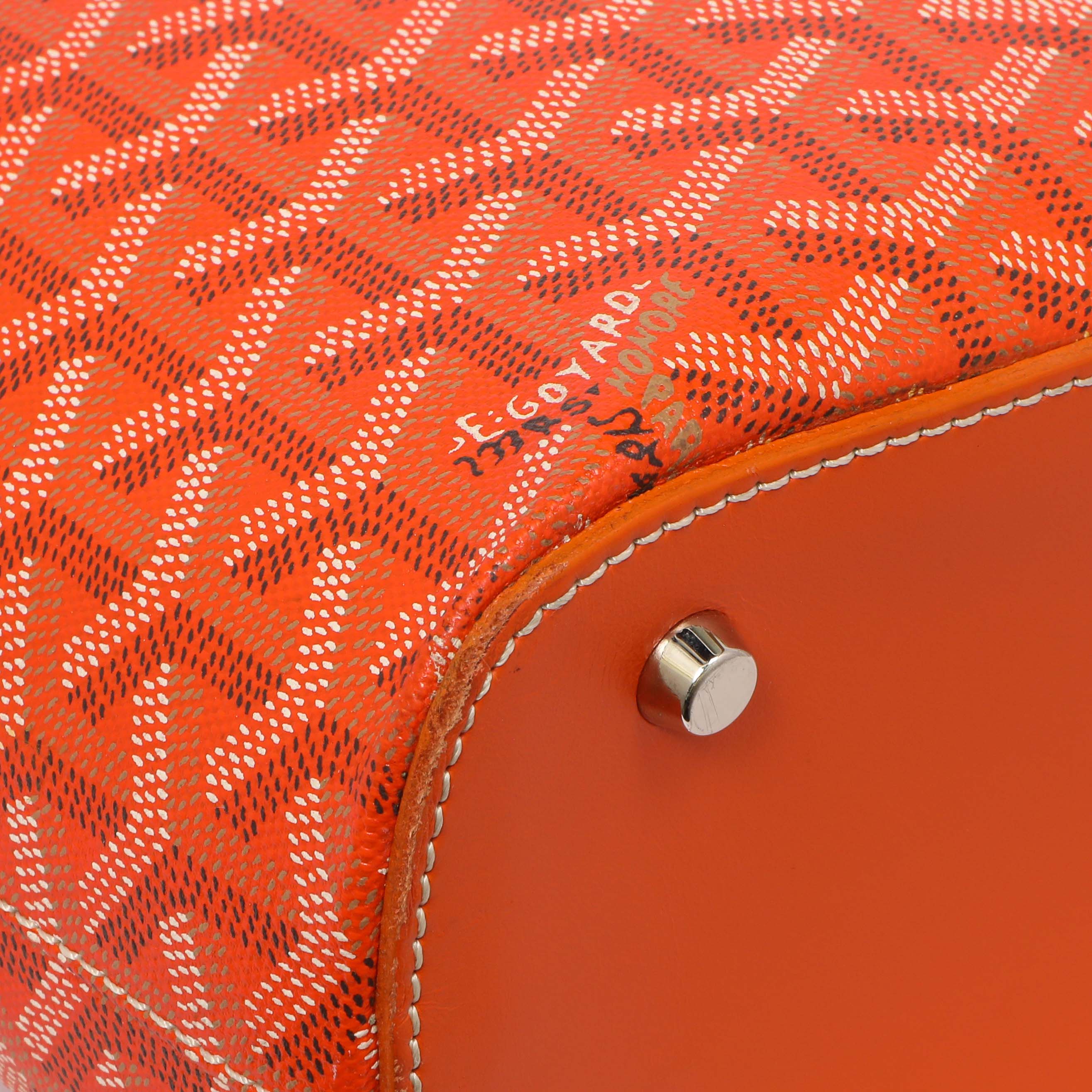 Goyard Orange Goyardine Sac Marie Galante GM - Image 3
