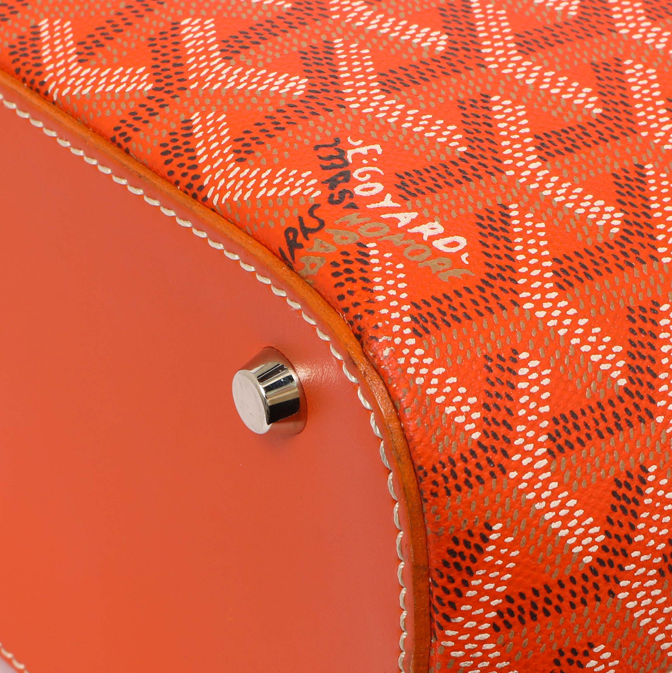 Goyard Orange Goyardine Sac Marie Galante GM - Image 5