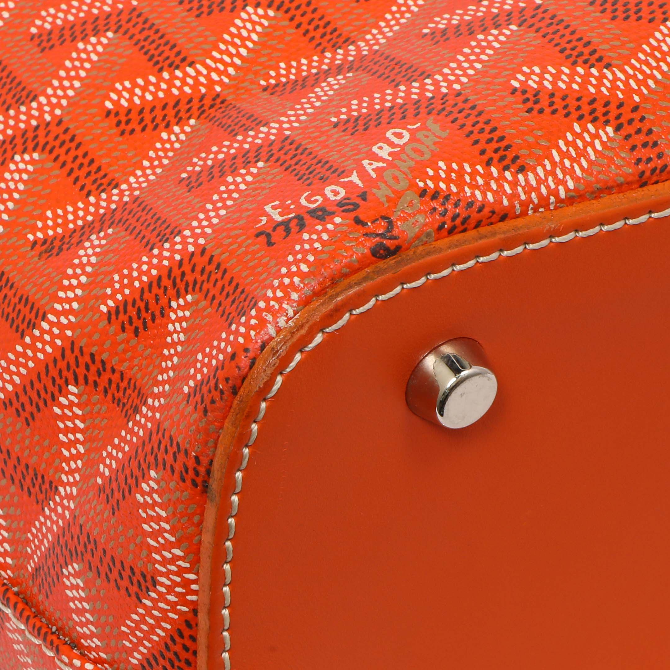 Goyard Orange Goyardine Sac Marie Galante GM - Image 6
