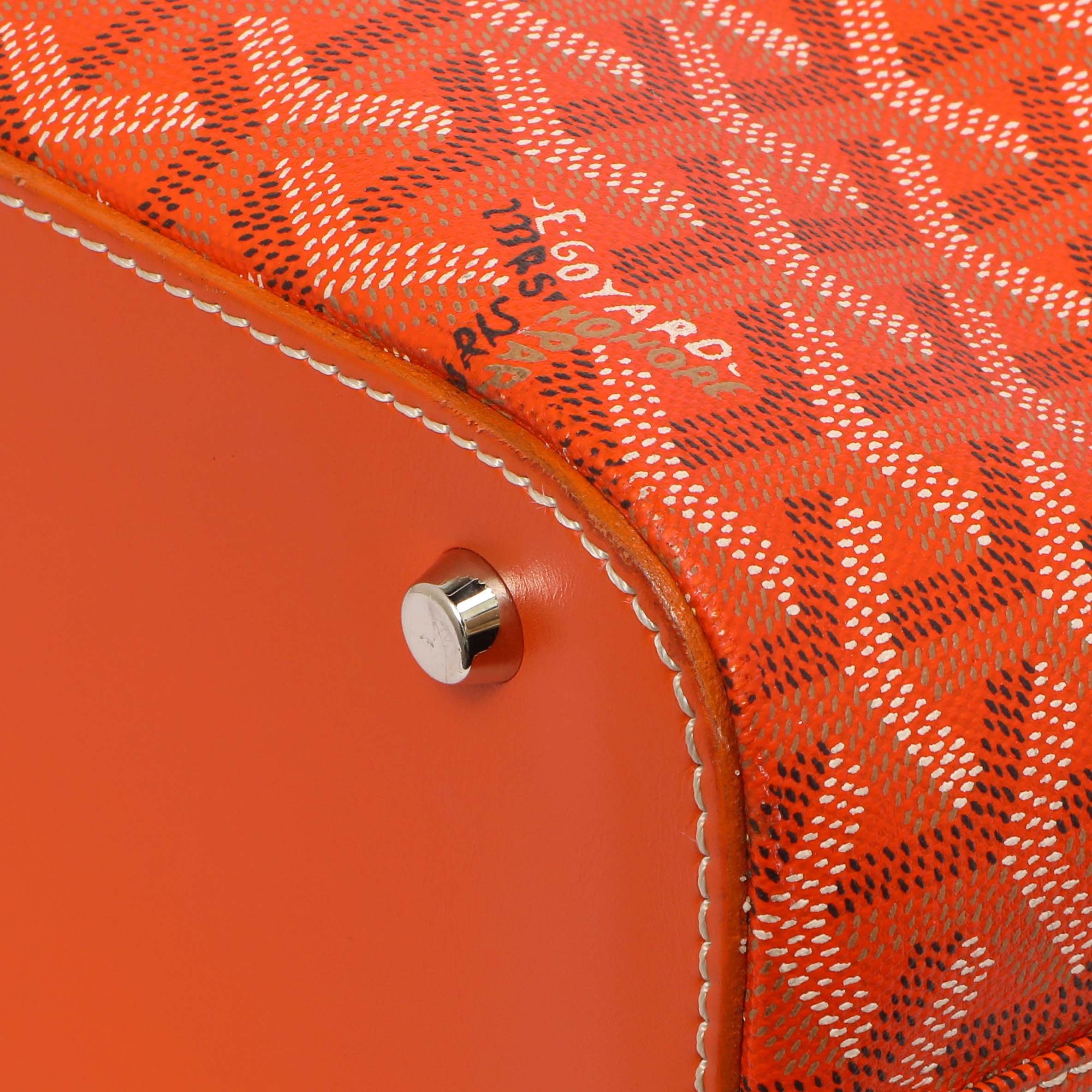 Goyard Orange Goyardine Sac Marie Galante GM - Image 7