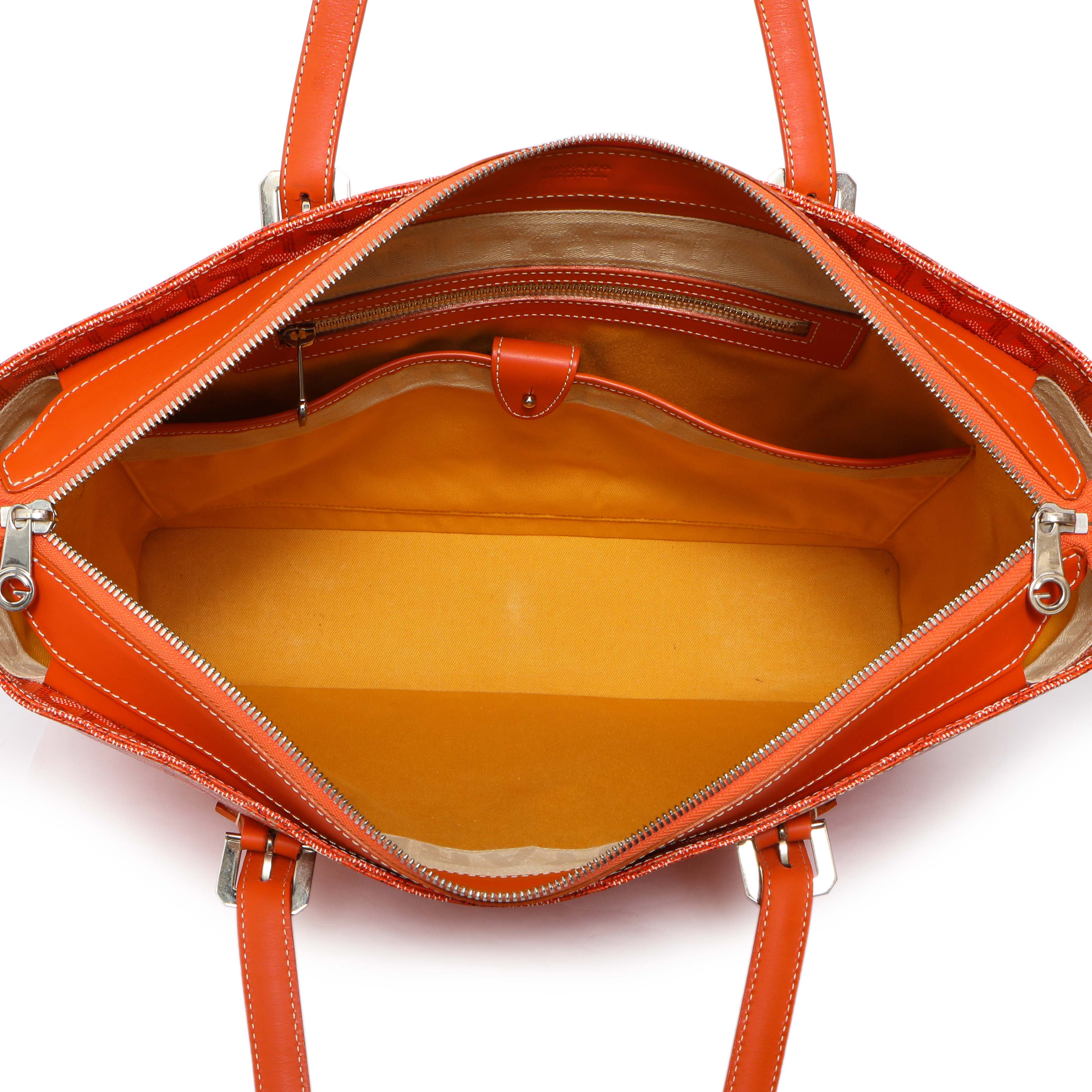 Goyard Orange Goyardine Sac Marie Galante GM - Image 8