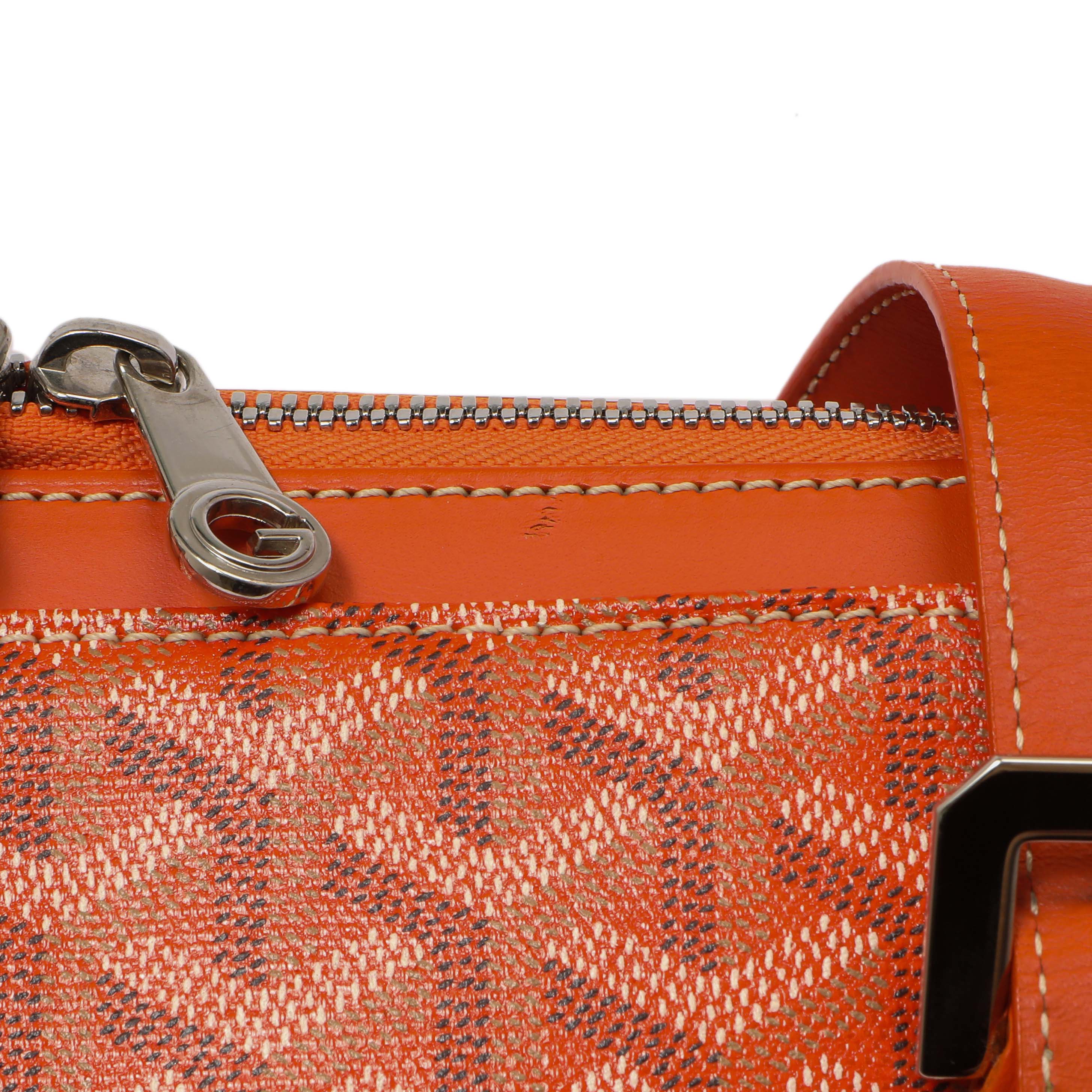 Goyard Orange Goyardine Sac Marie Galante GM - Image 9