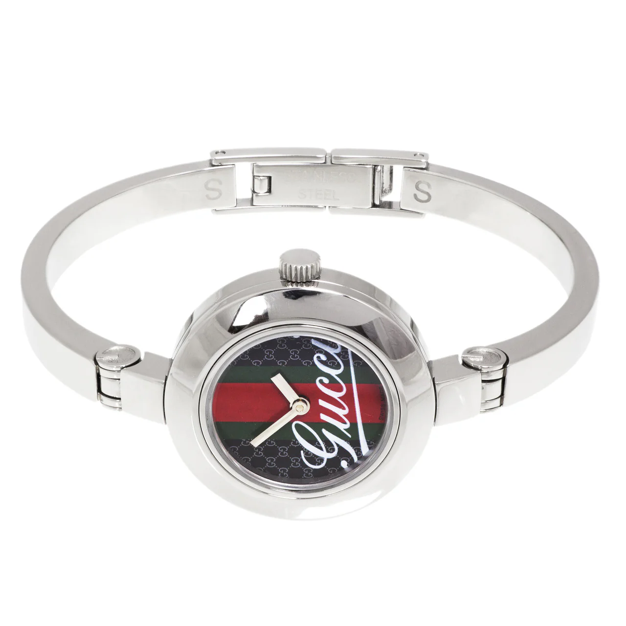 Gucci 105 Stainless Steel Bangle Ladies Watch - Image 3