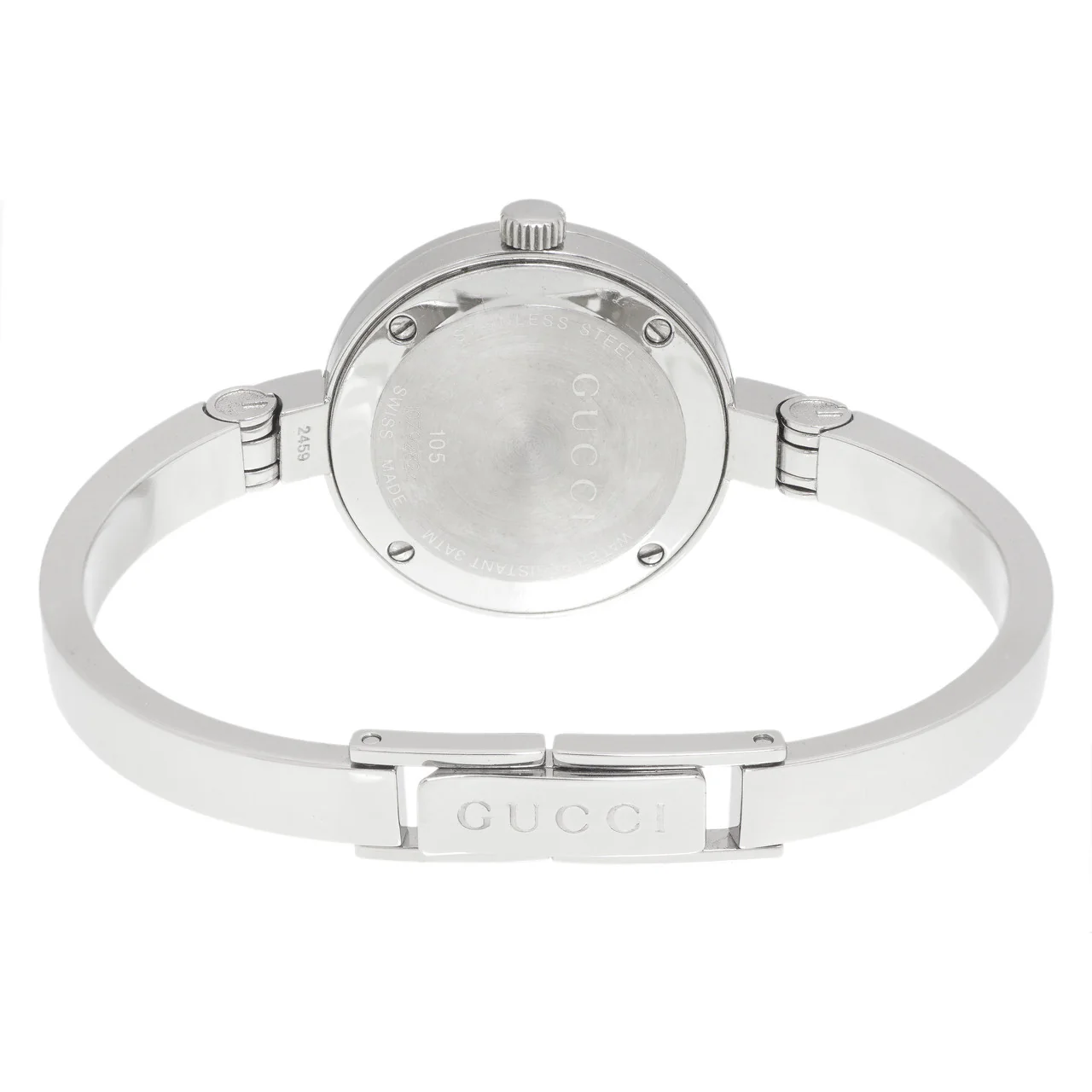 Gucci 105 Stainless Steel Bangle Ladies Watch - Image 4