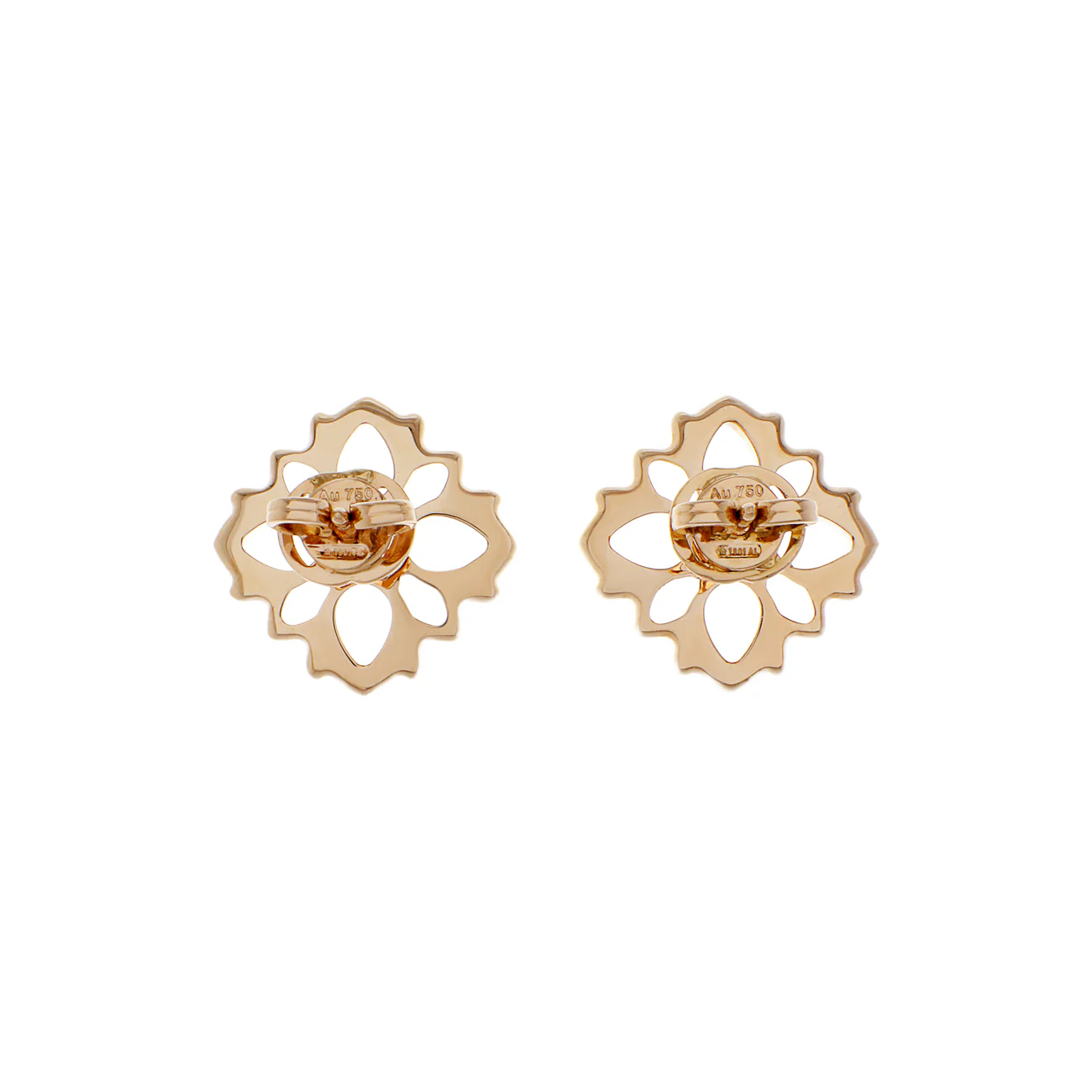 Gucci 18K Rose Gold Diamond Flora Earrings - Image 2