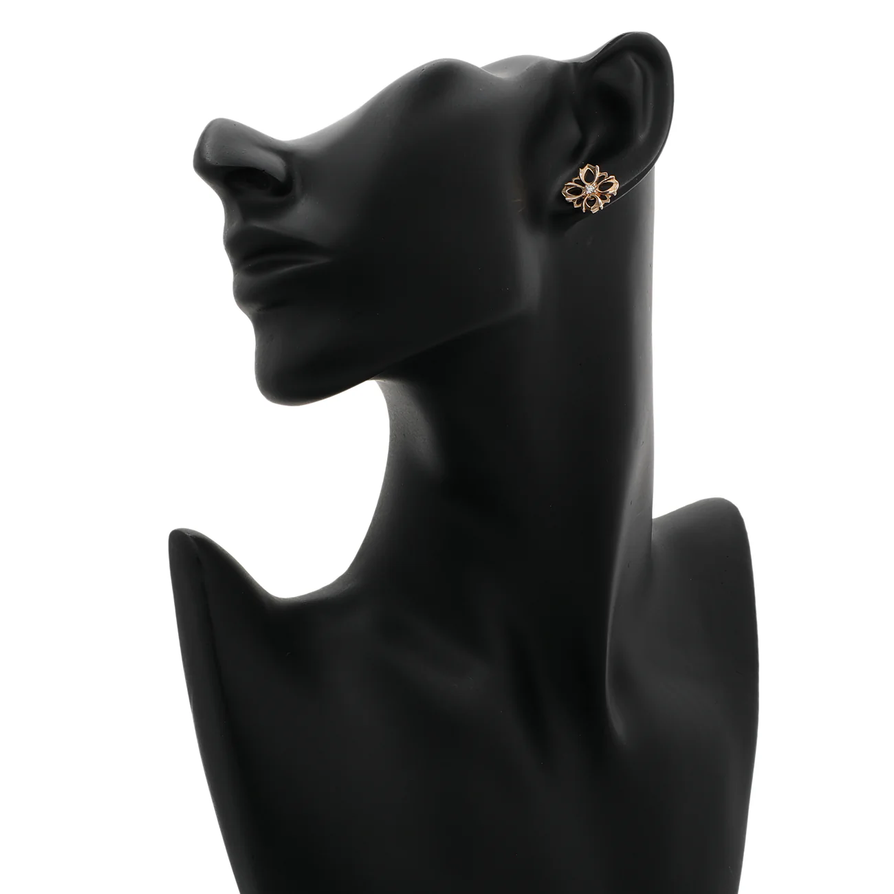 Gucci 18K Rose Gold Diamond Flora Earrings - Image 3