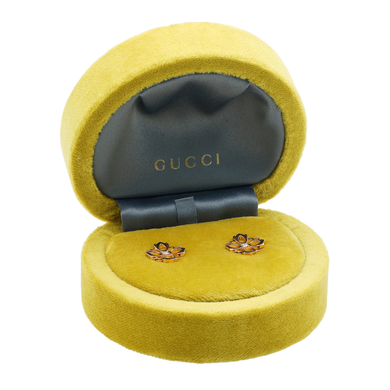 Gucci 18K Rose Gold Diamond Flora Earrings - Image 4