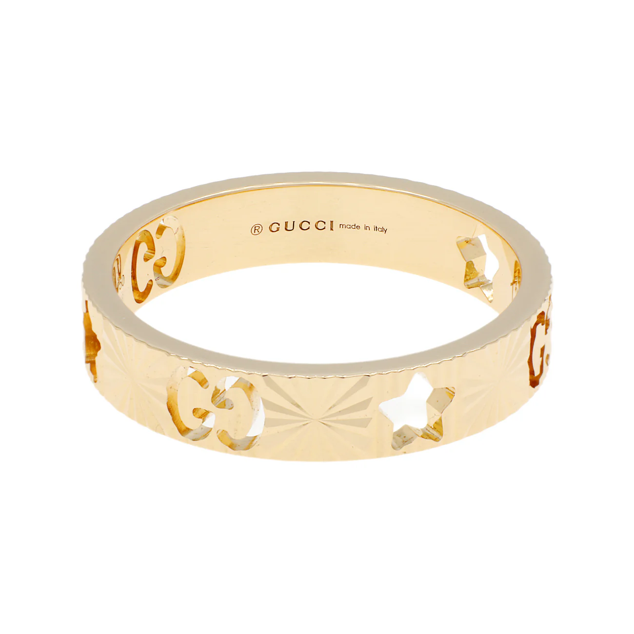 Gucci 18K Yellow Gold Icon Heart Band Ring