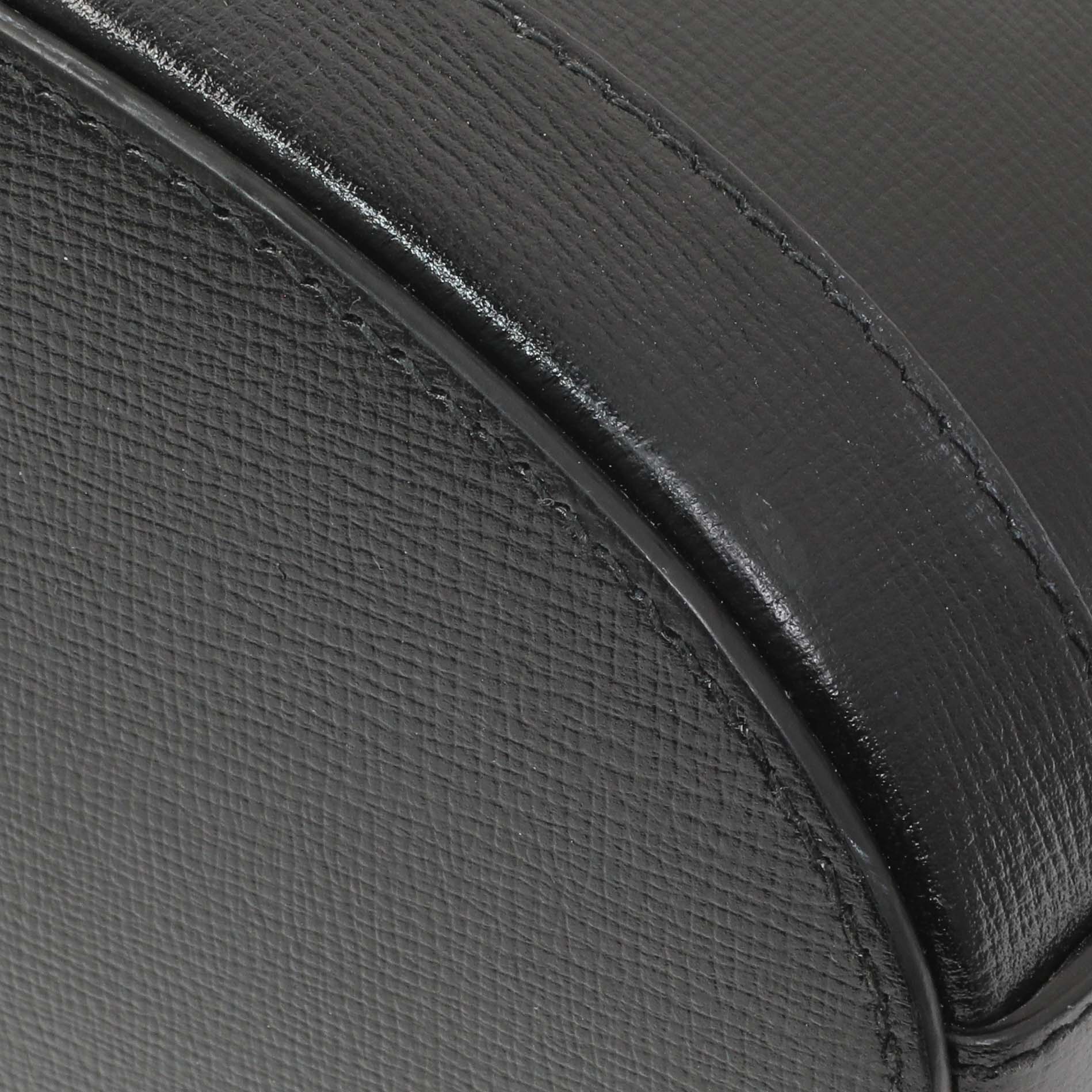 Gucci Black Beige Calfskin Horsebit 1955 Drawstring Bucket Bag - Image 7