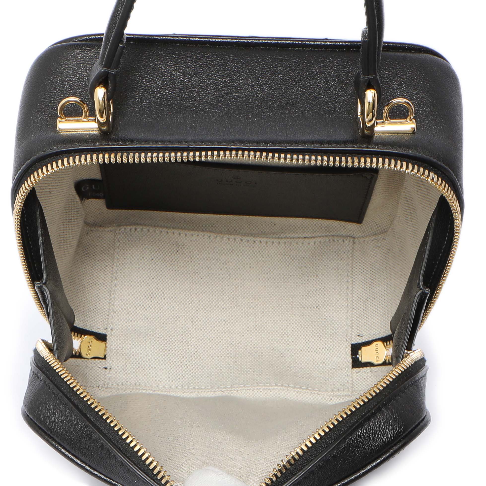 Gucci Black Calfskin Diagonal Stitched Blondie Top Handle - Image 5