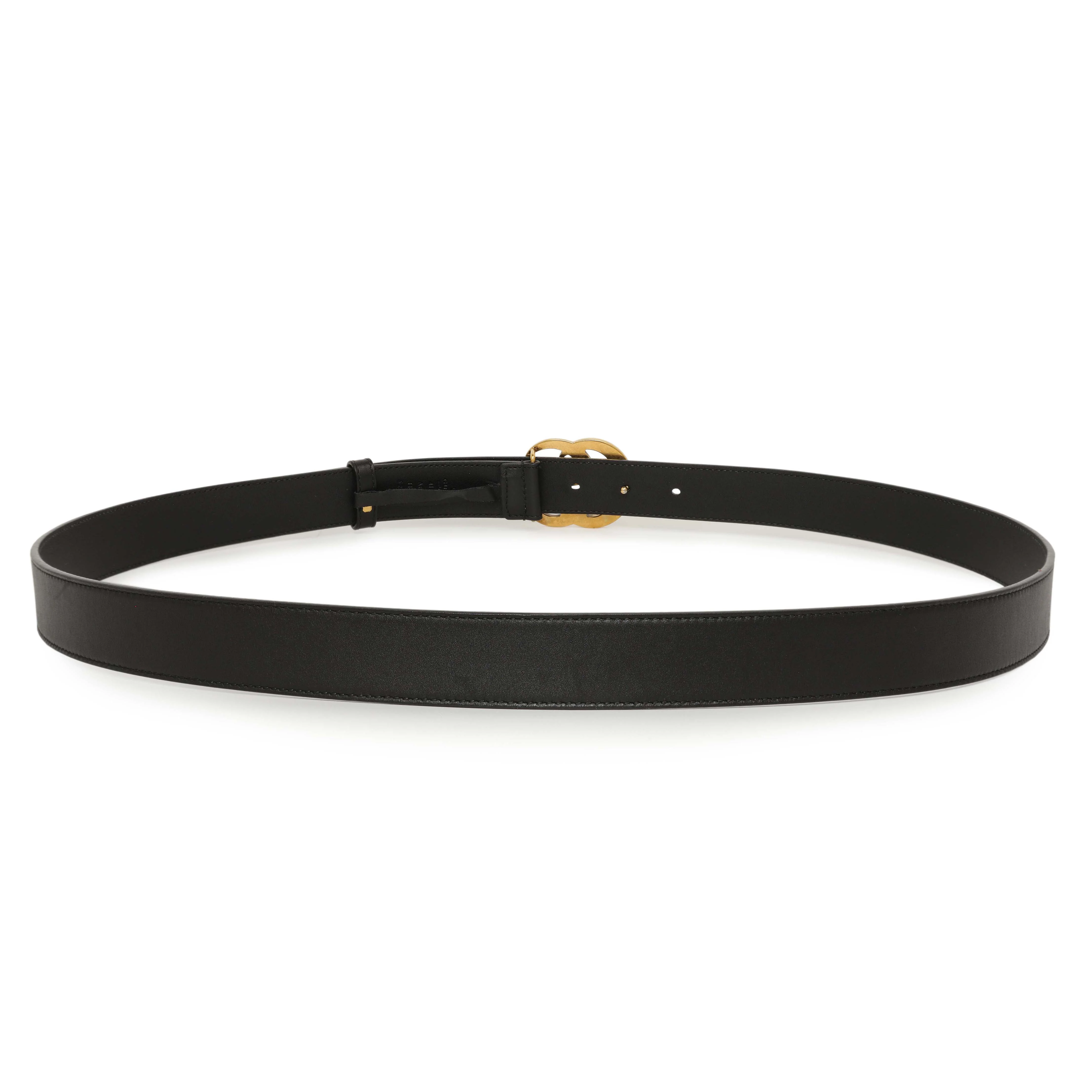 Gucci Black Calfskin Double G 30mm Belt - Image 2