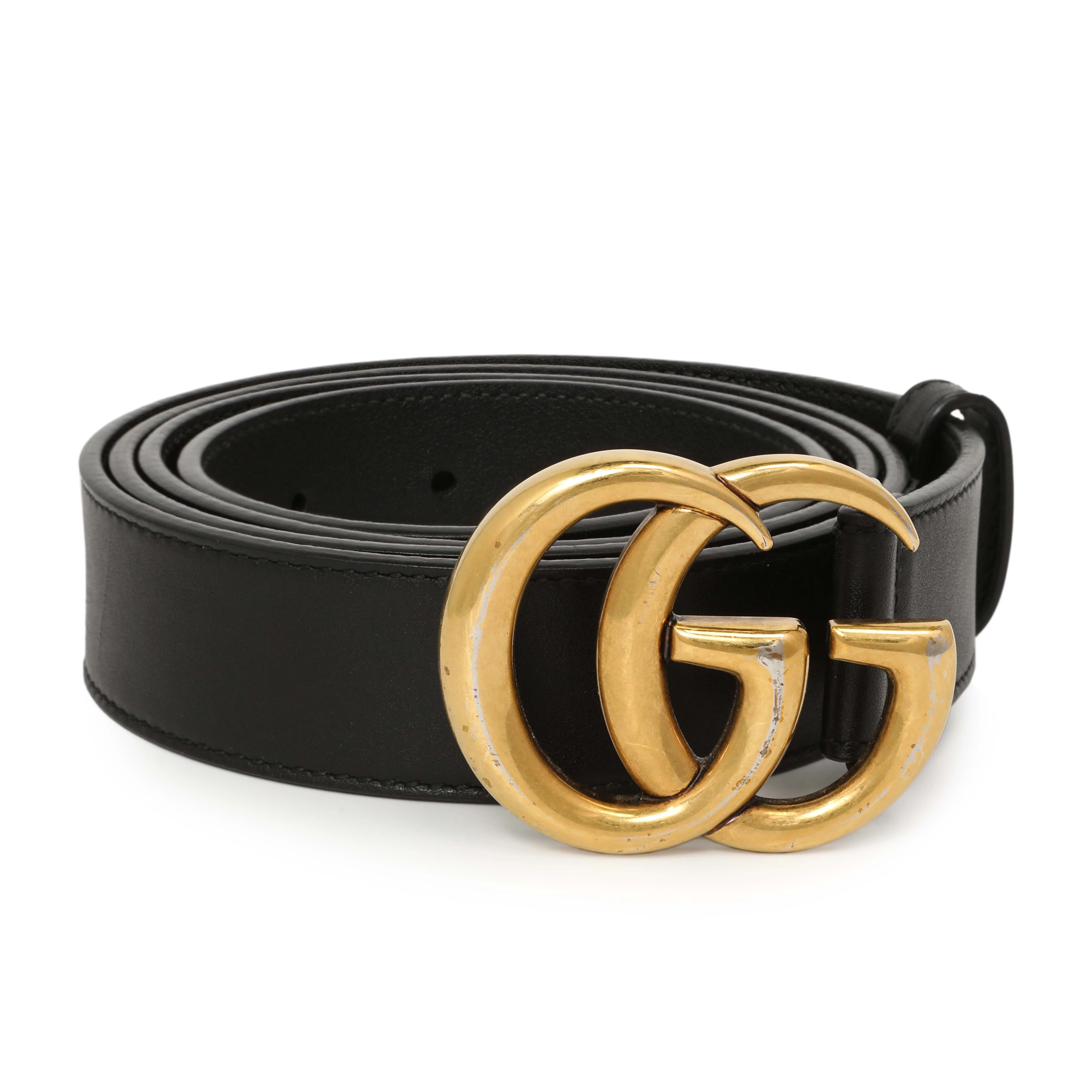 Gucci Black Calfskin Double G 30mm Belt - Image 3