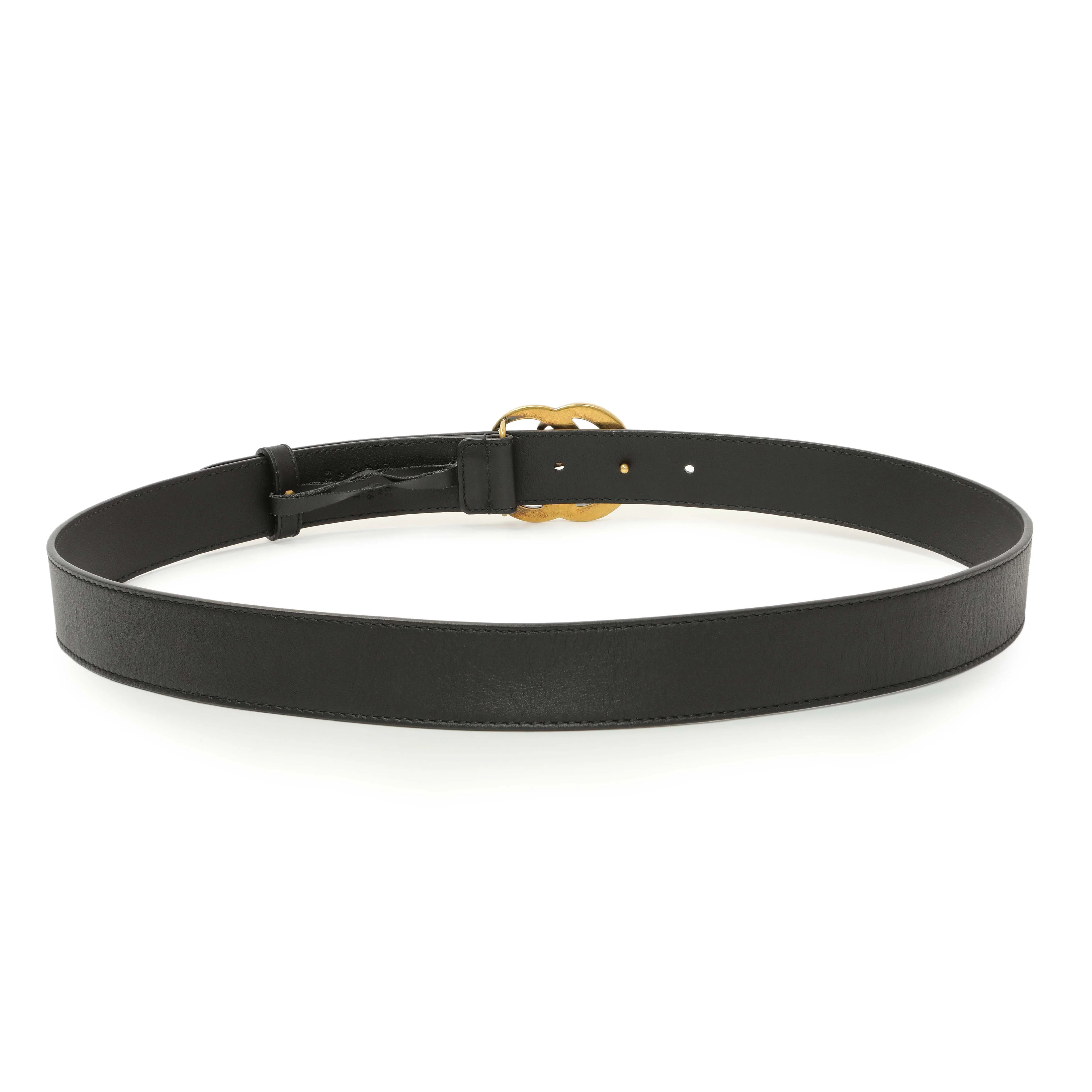 Gucci Black Calfskin Double G 30mm Belt - Image 2