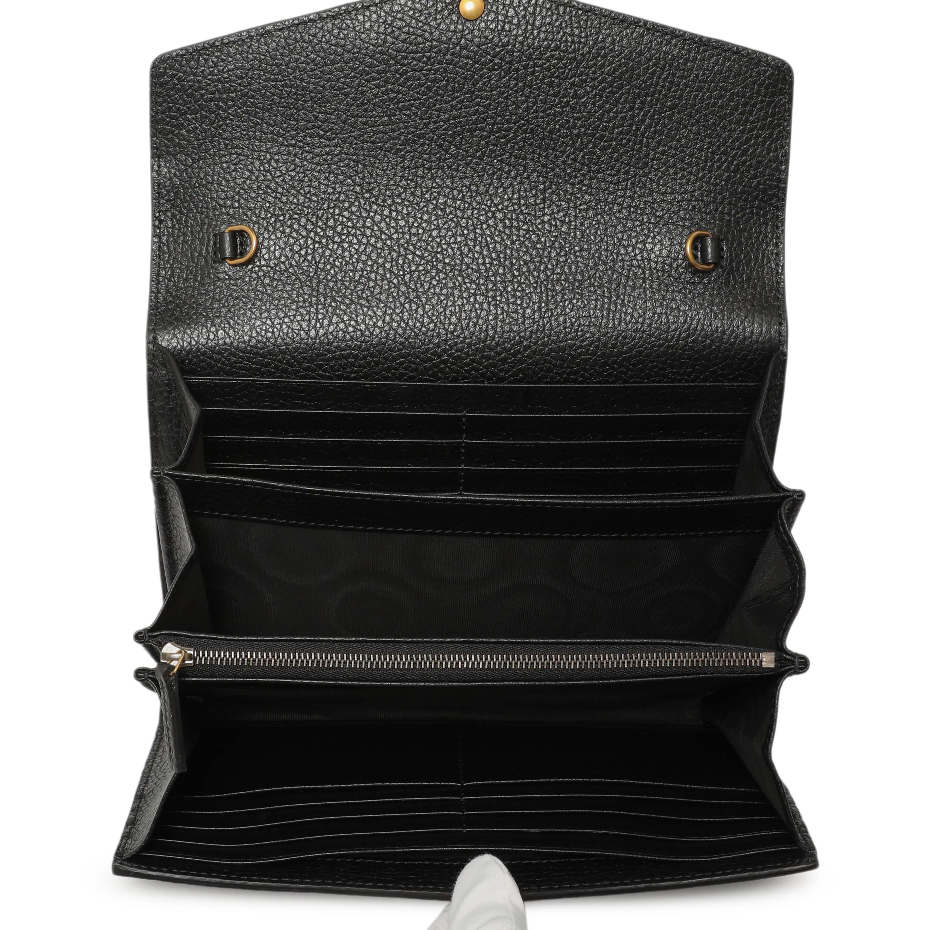 Gucci Black Calfskin GG Marmont Chain Wallet - Image 4
