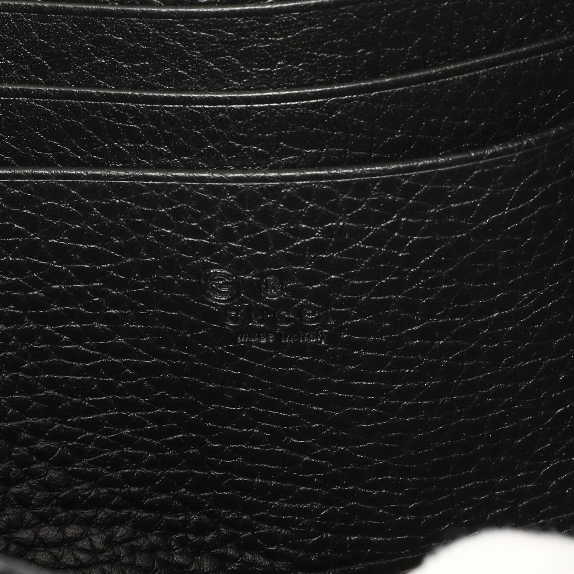 Gucci Black Calfskin GG Marmont Chain Wallet - Image 5