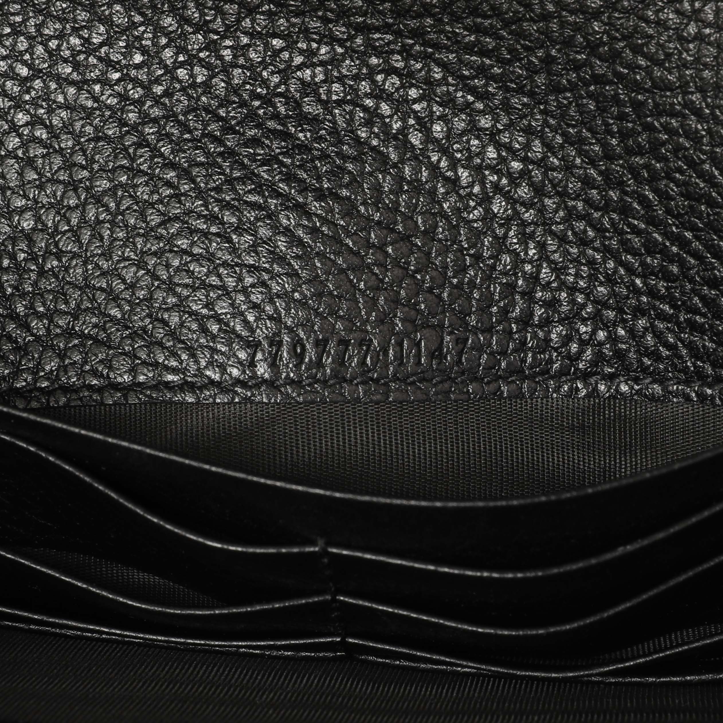 Gucci Black Calfskin GG Marmont Chain Wallet - Image 6