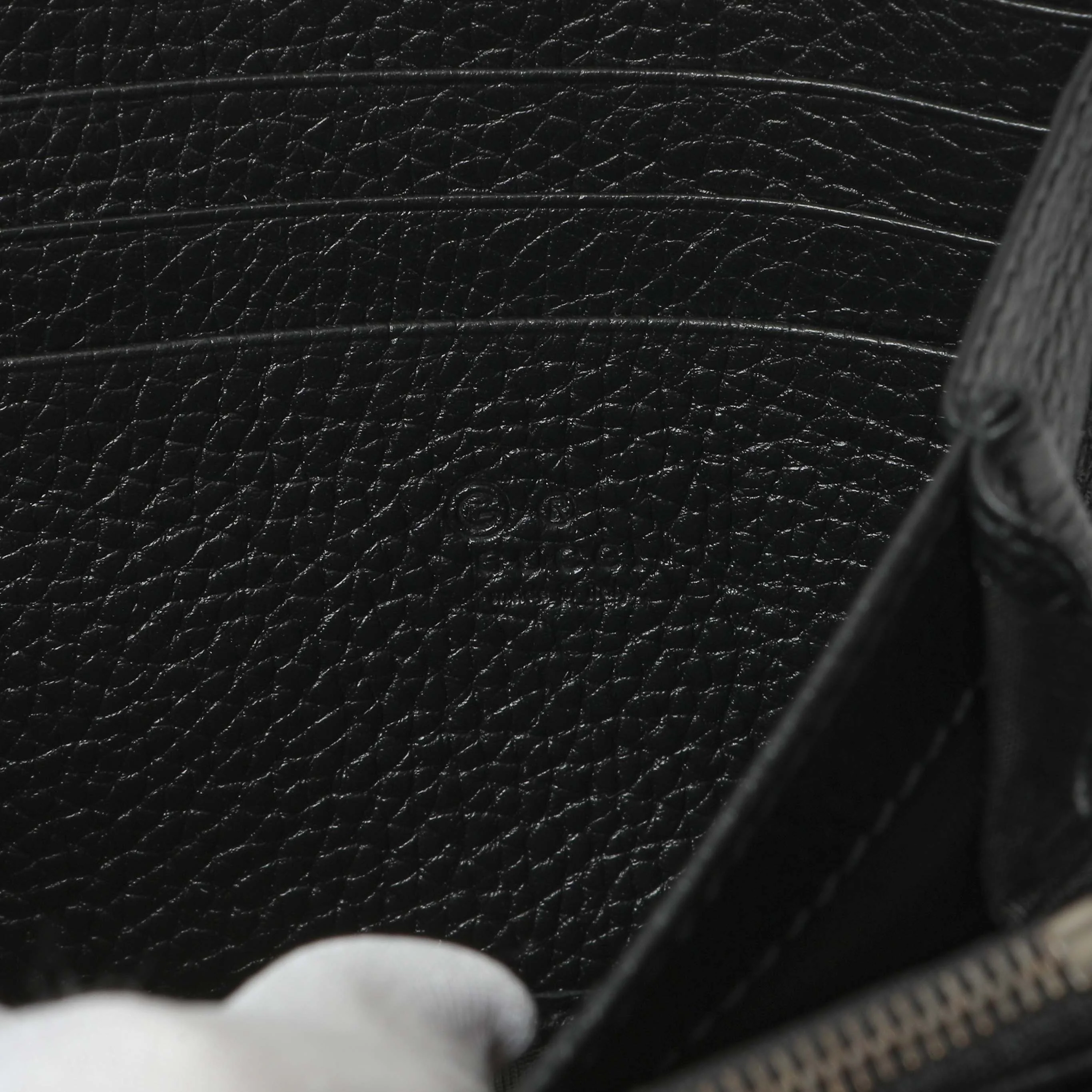 Gucci Black Calfskin GG Marmont Chain Wallet - Image 9