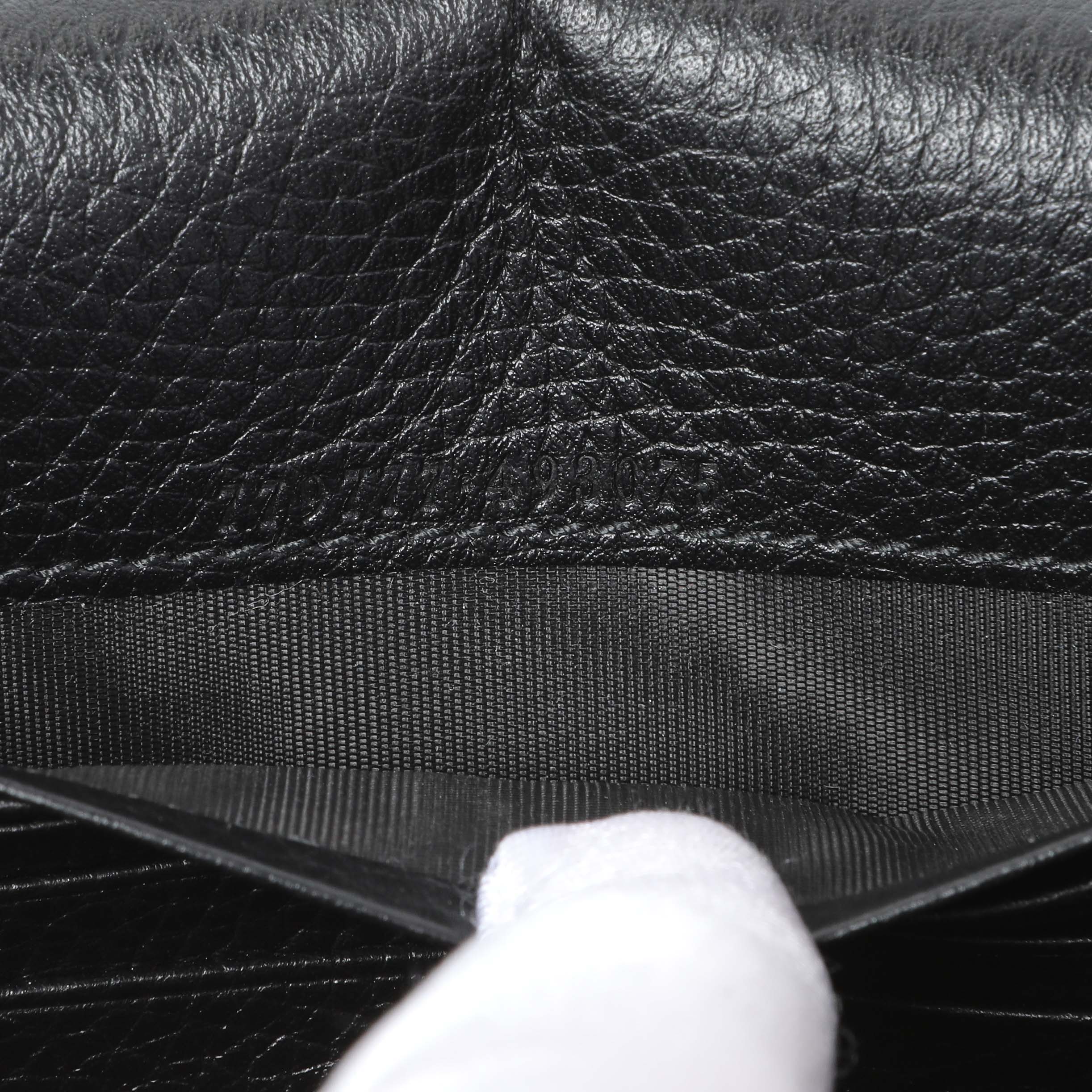 Gucci Black Calfskin GG Marmont Chain Wallet - Image 6