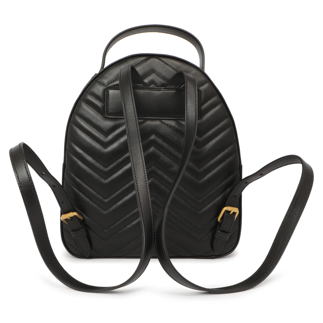 Gucci Black Calfskin Matelasse GG Marmont Backpack - Image 2